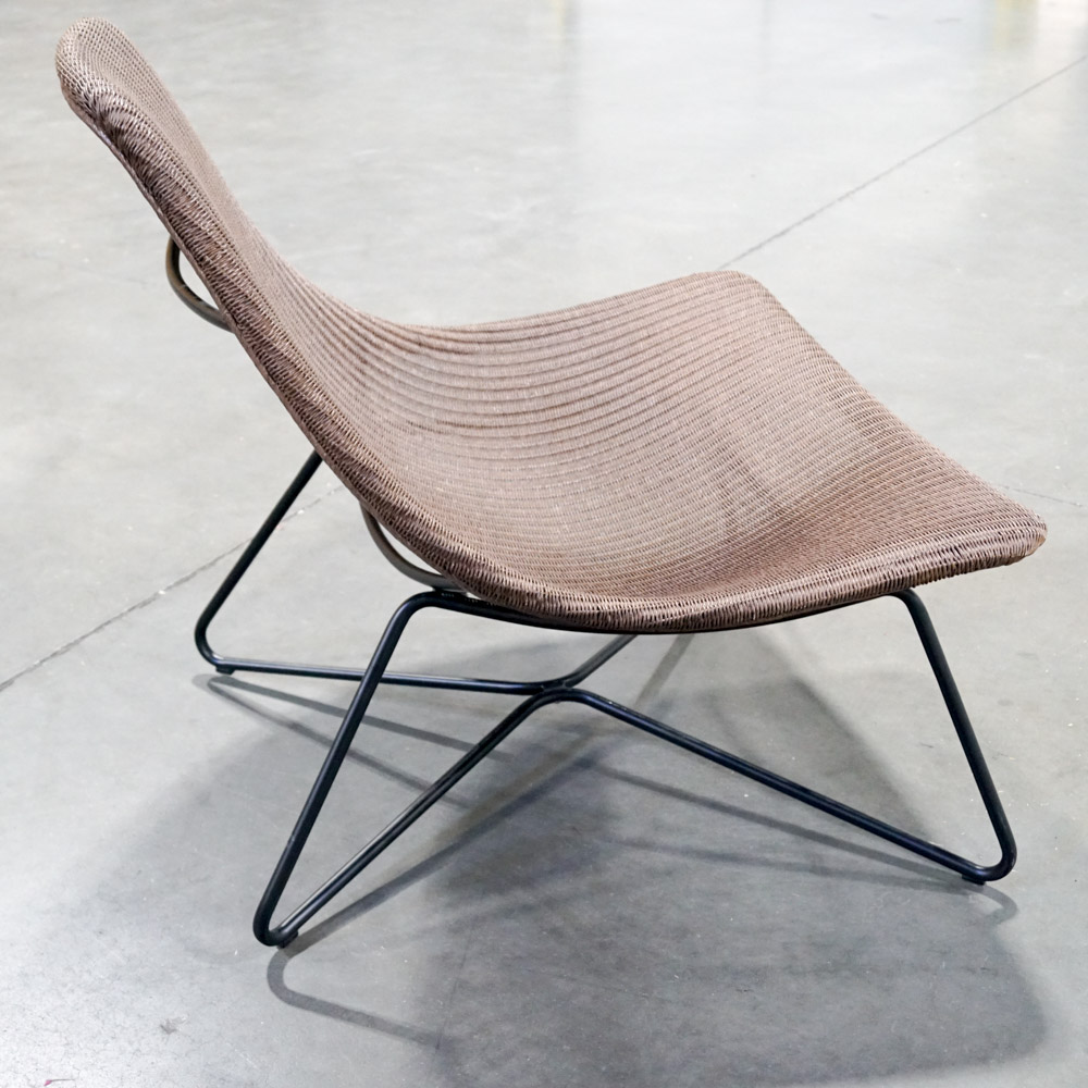 Contemporary Metal Frame Wicker Chair by IKEA EBTH