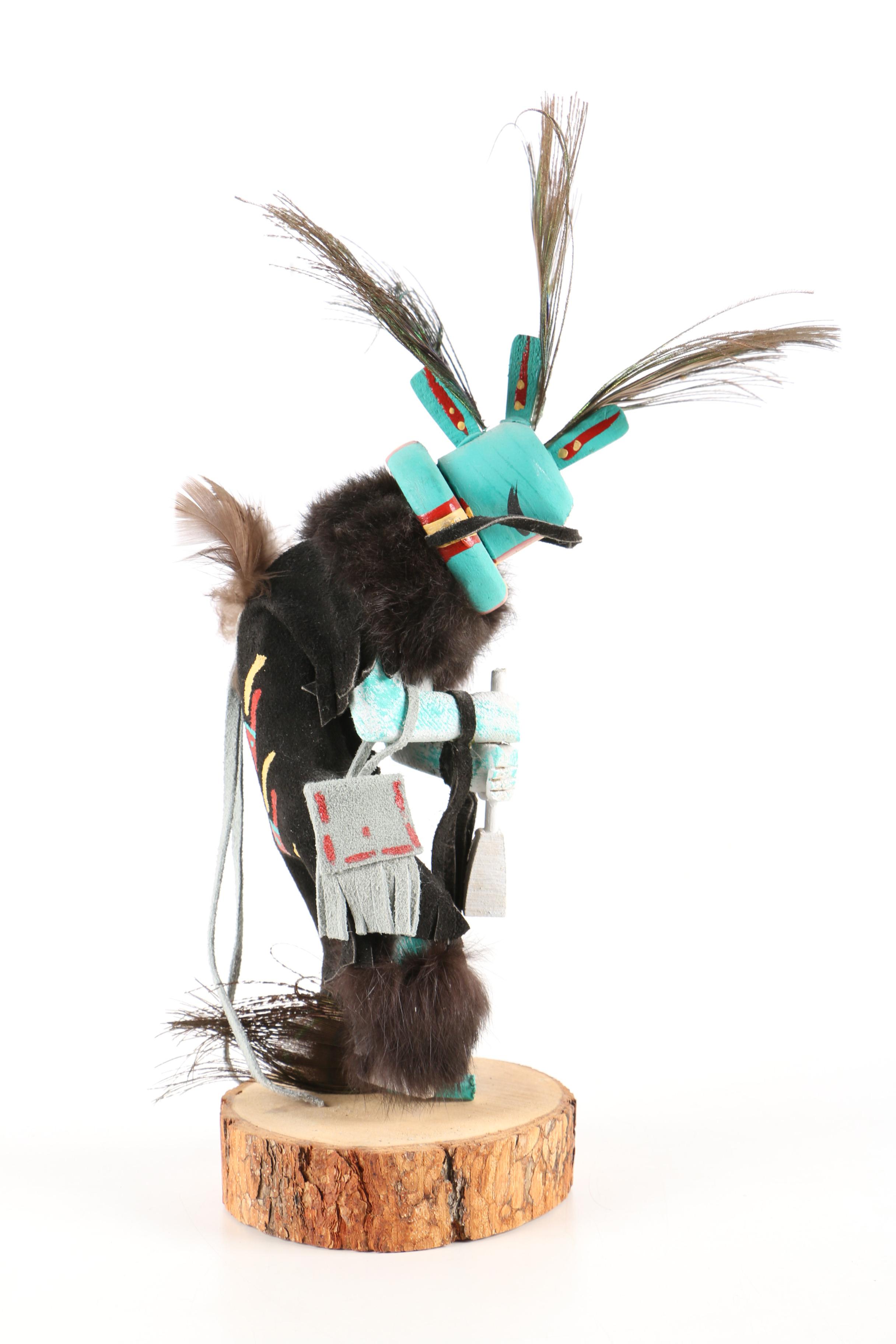 Navajo Made Kokopelli Kachina Doll EBTH