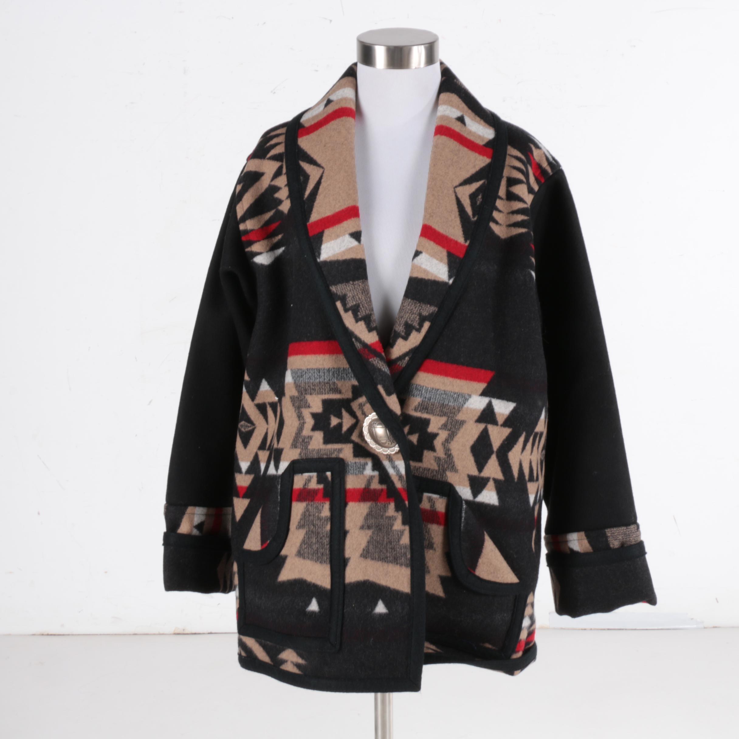 Women's Southwestern Style Wool Jacket EBTH