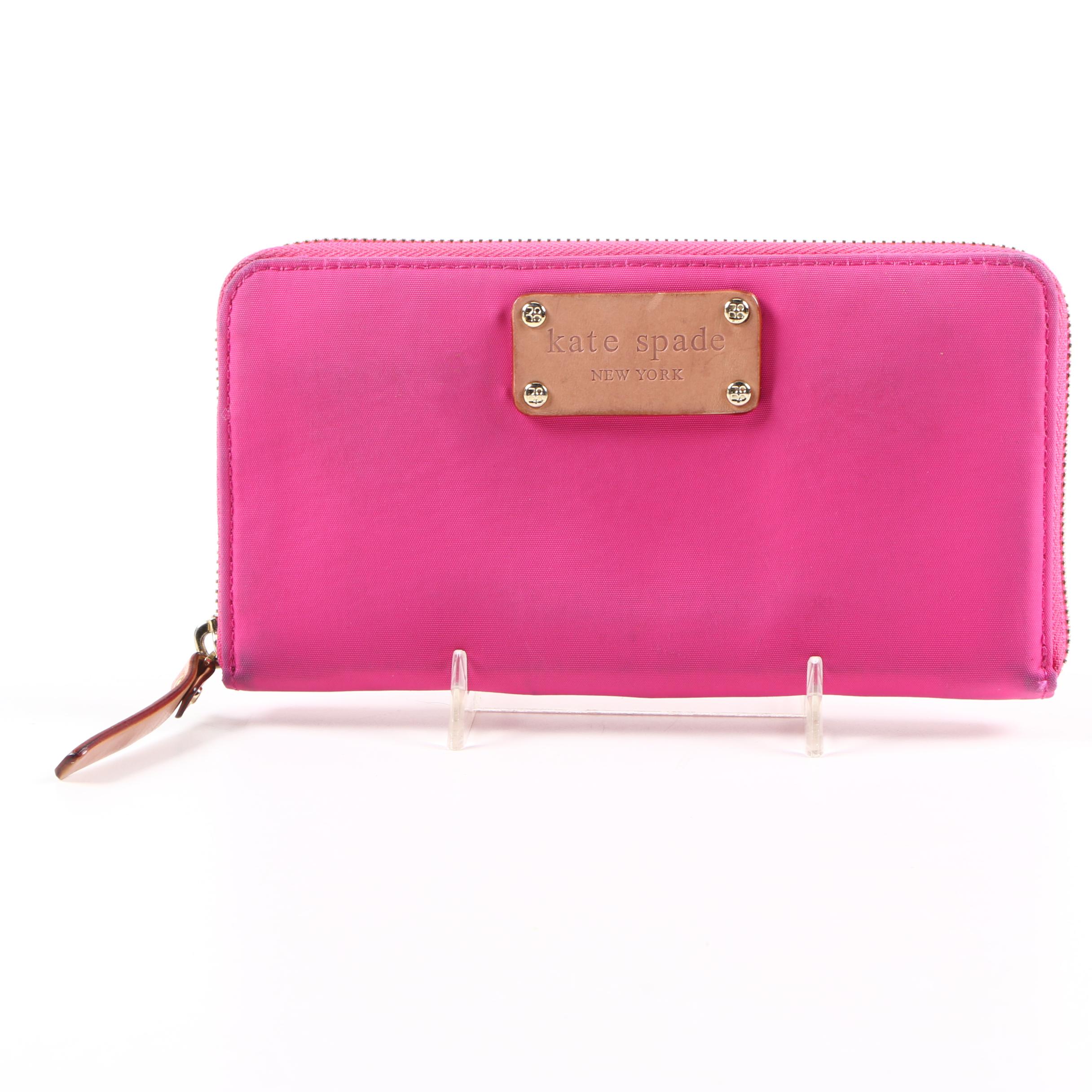 kate spade hot pink wallet