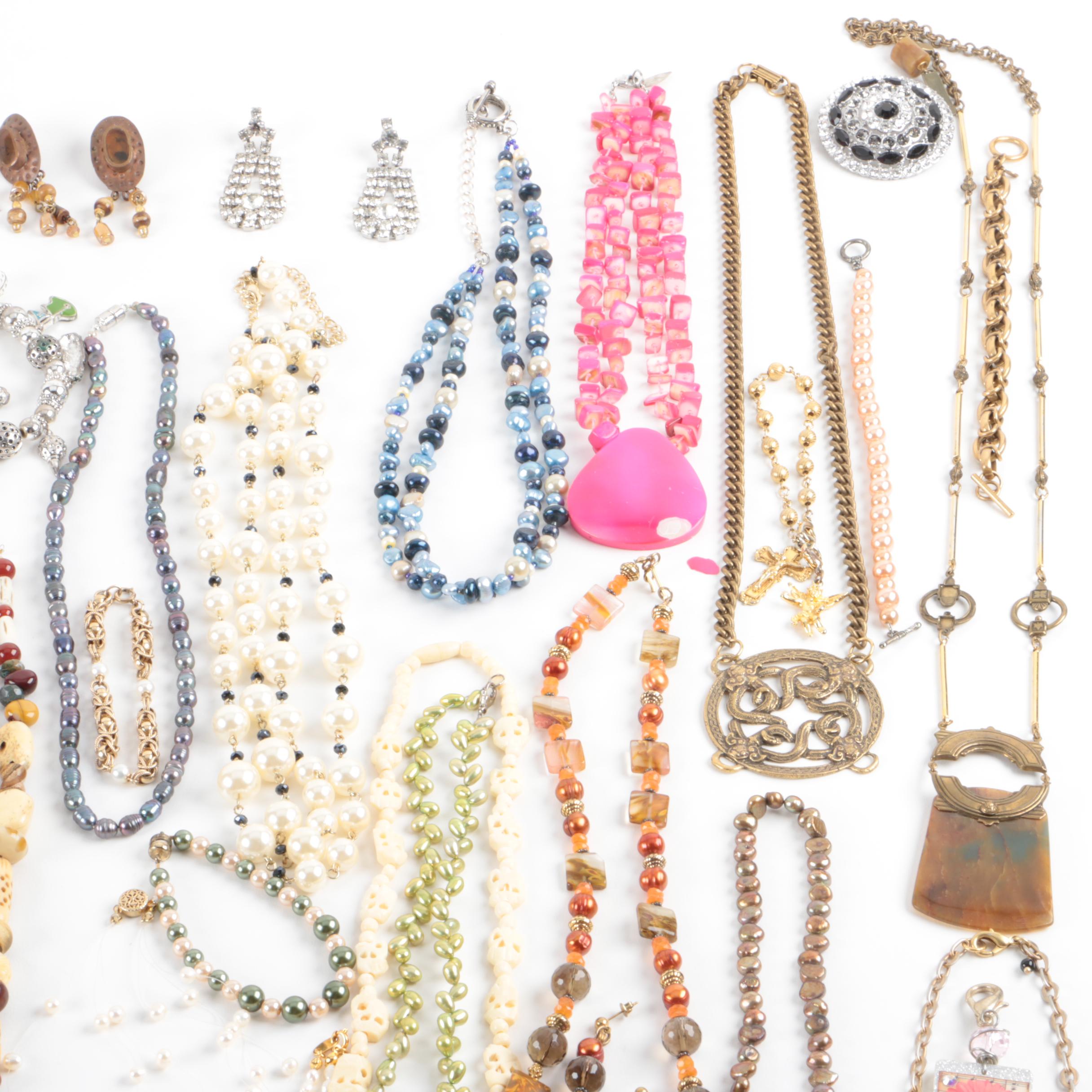 Assorted Costume Jewelry Including Necklaces and bracelets EBTH