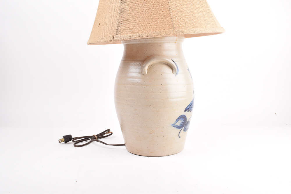 Rowe Pottery Works Salt Glaze Lamp EBTH