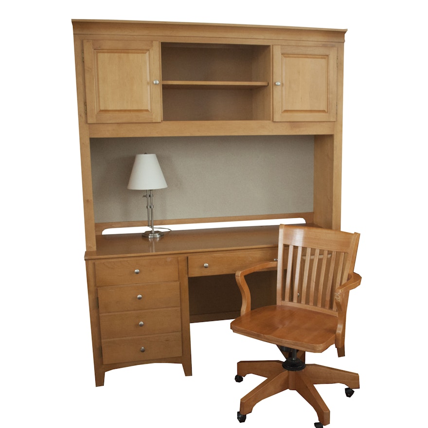 Stanley Furniture Desk Hutch Chair And Lamp Ebth