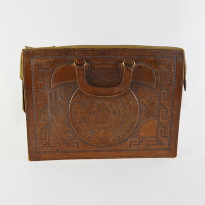 Vintage Tooled Leather Briefcase EBTH