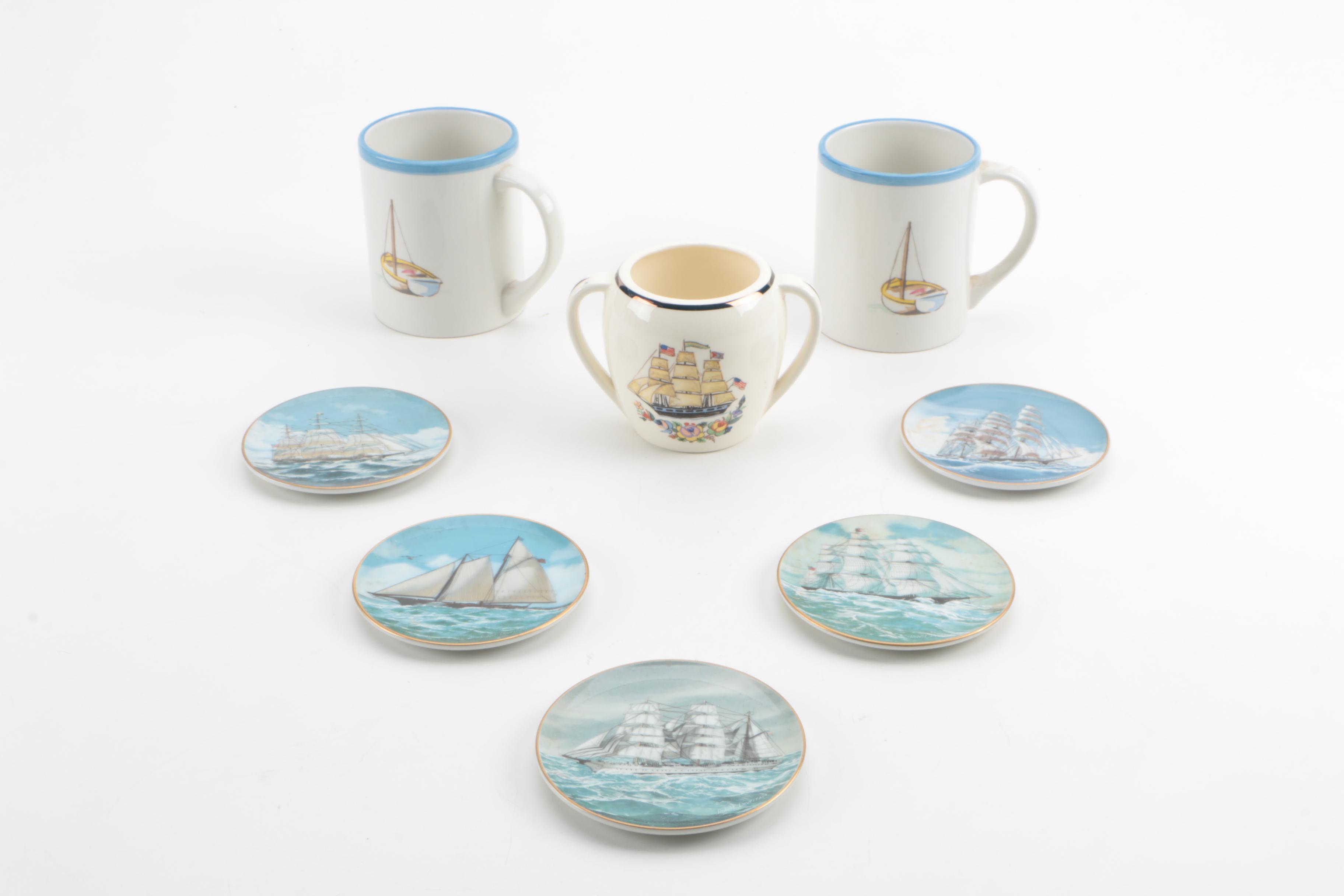 Nautical Themed Tableware & Nautical Themed Stickers | Set ...