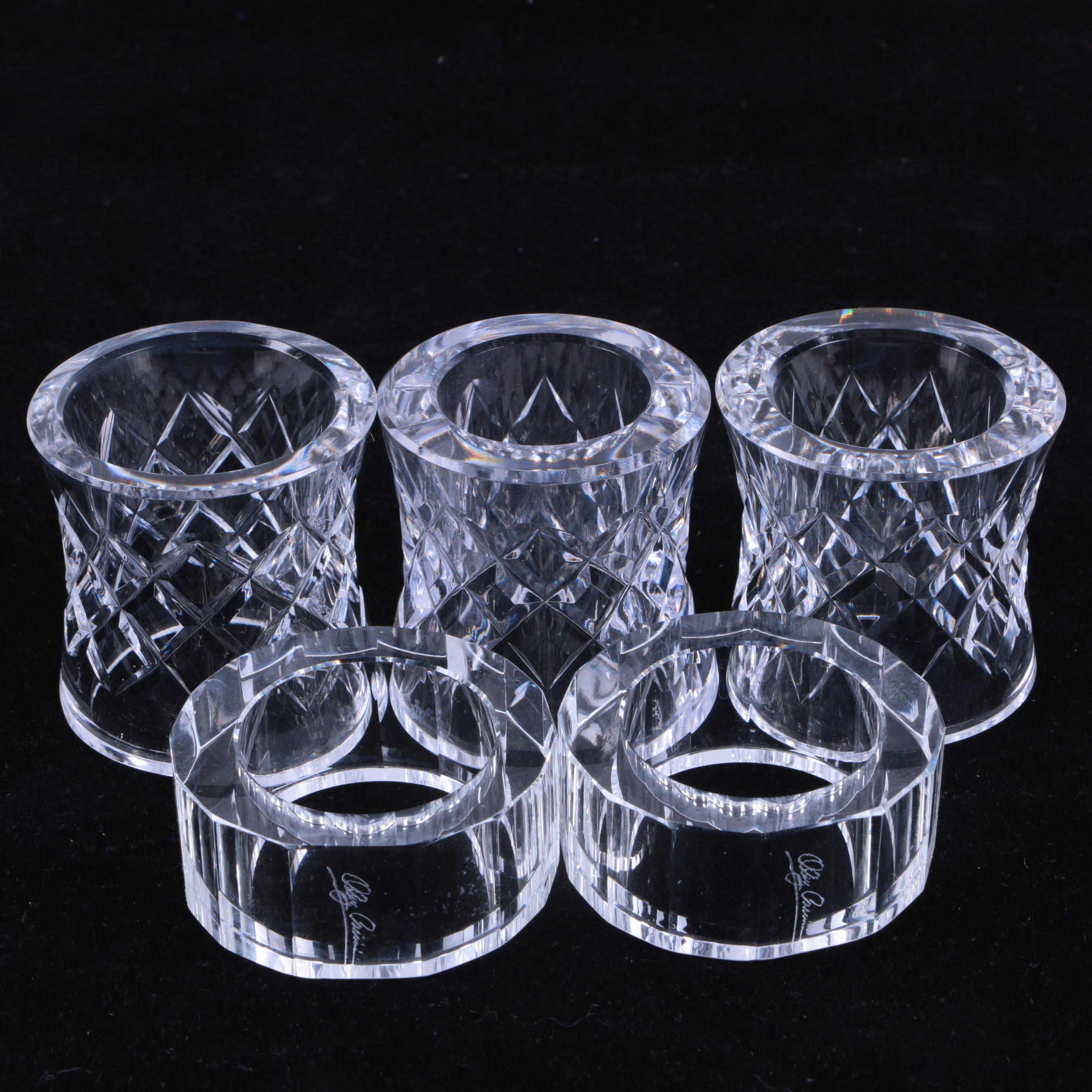 Waterford and Oleg Cassini "Scallop" Crystal Napkin Rings EBTH