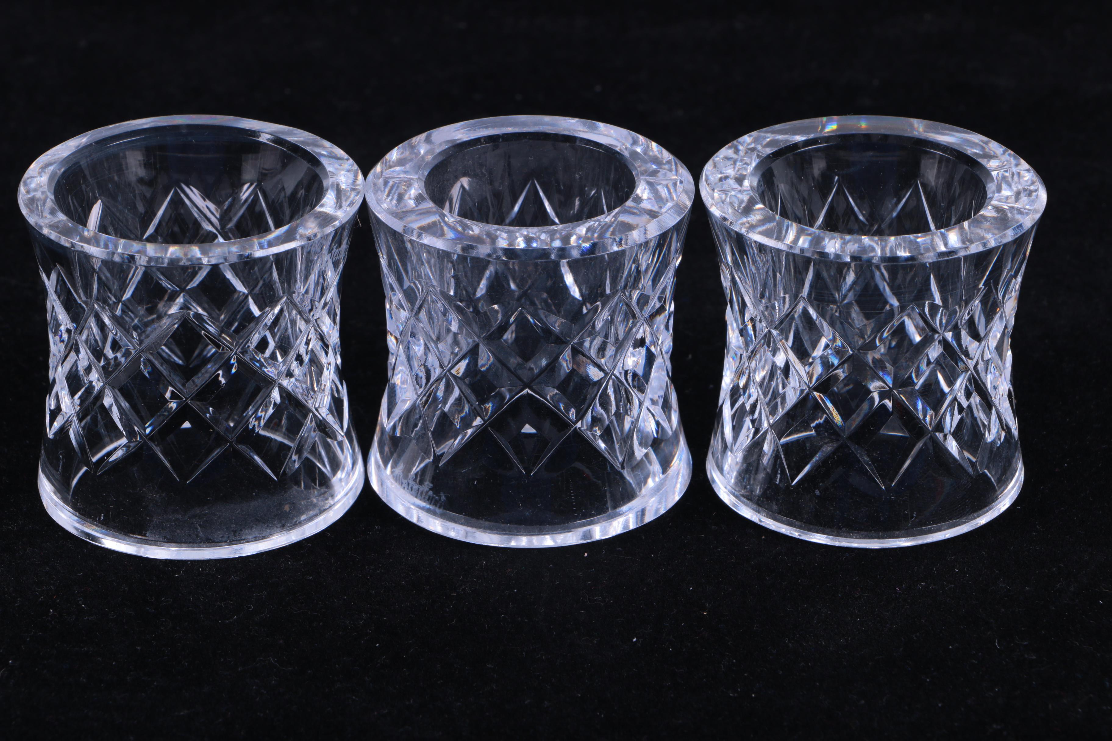 Waterford and Oleg Cassini "Scallop" Crystal Napkin Rings EBTH