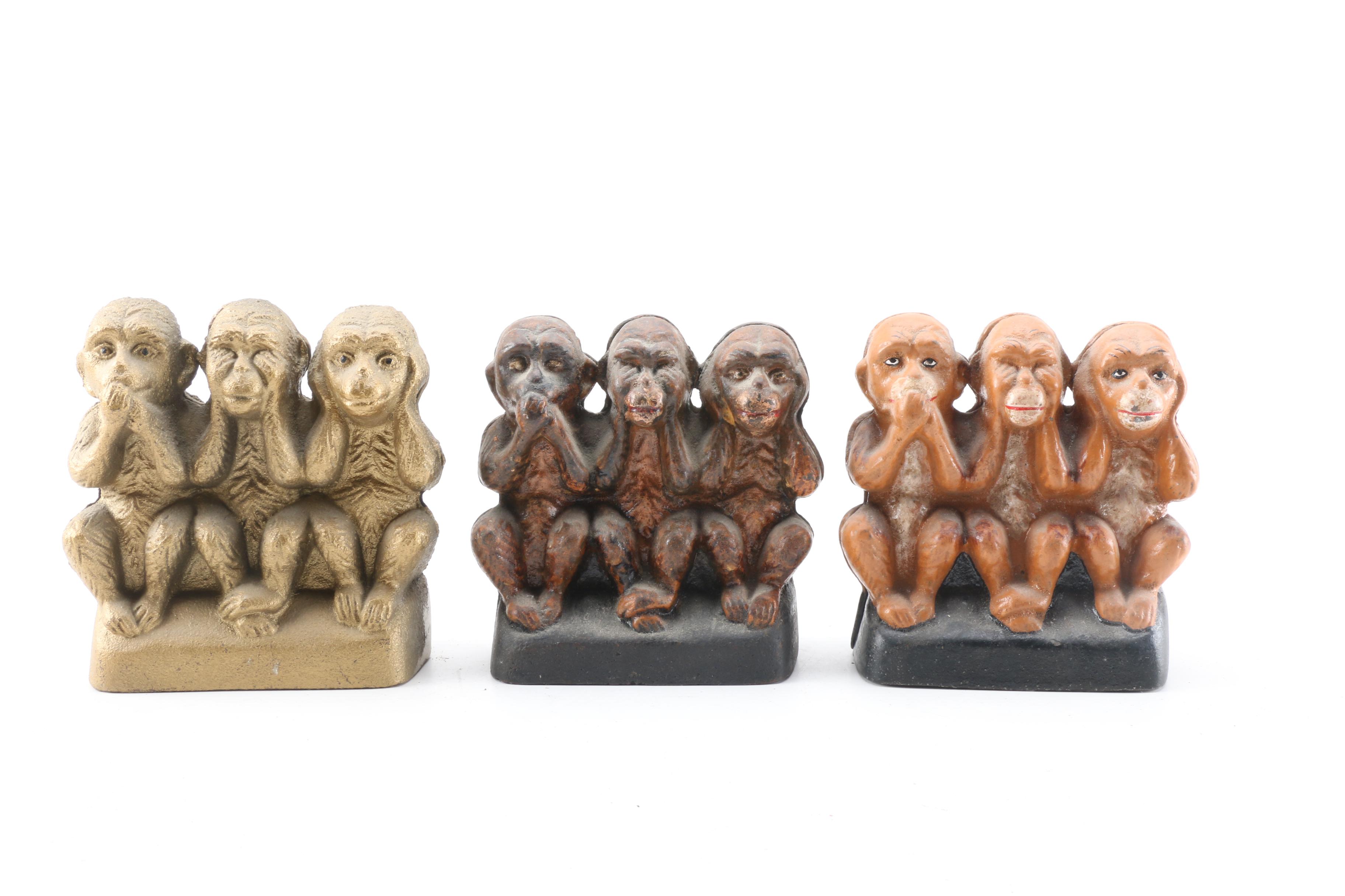 "Three Wise Monkeys" Coin Banks EBTH