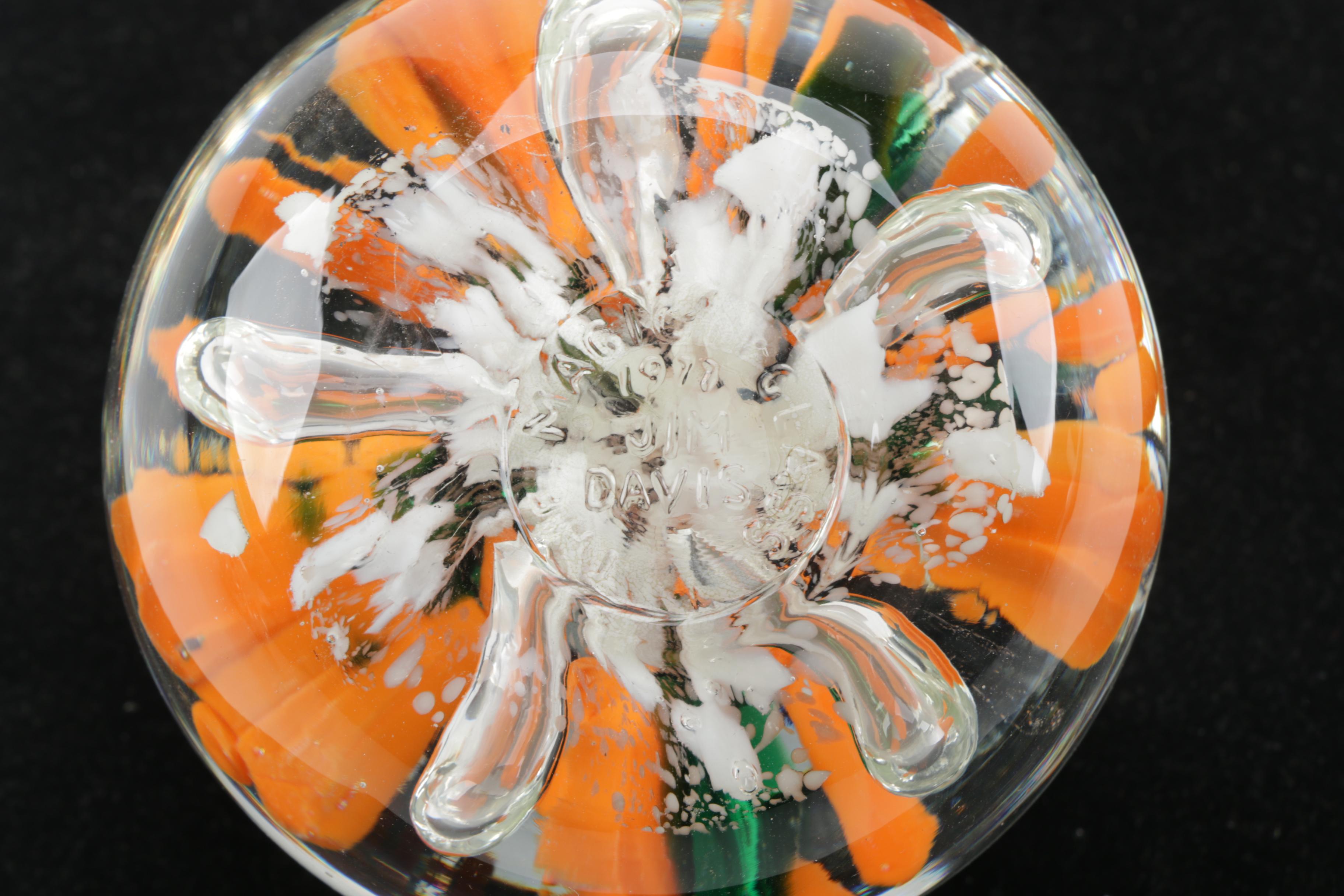 Jim Davis Magic Glass Art Glass Paperweight EBTH