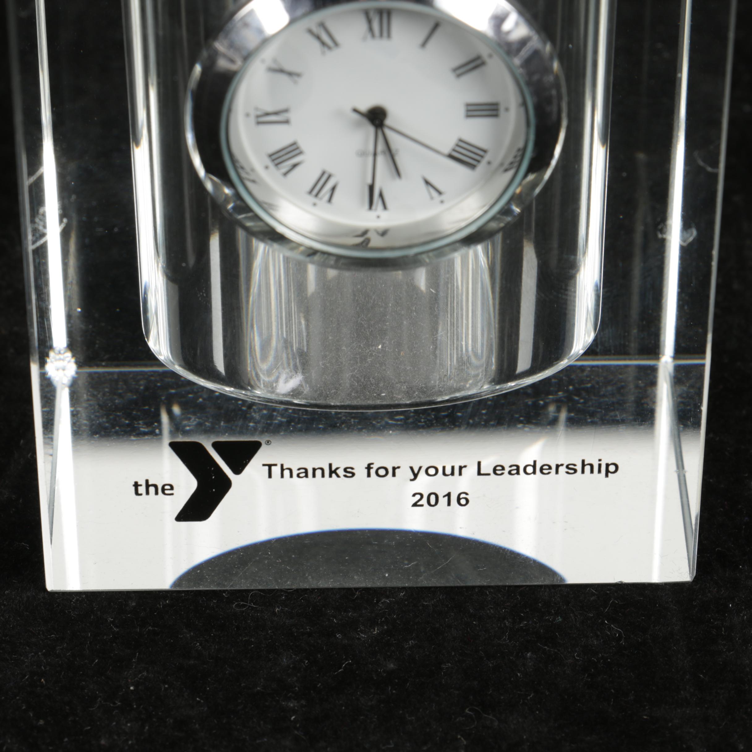 Waterford Crystal Paperweight, Porch Clock, and More EBTH