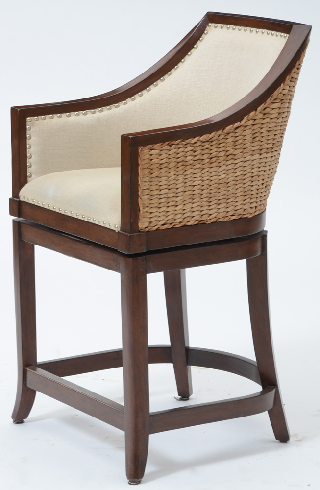 Frontgate "Sheldon" Swivel Counter Height Bar Stool EBTH