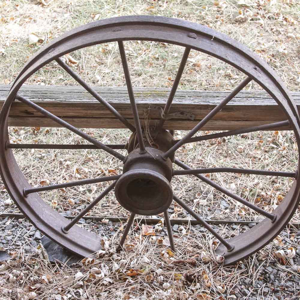 Vintage Cast Iron Wagon Wheel EBTH   17DEN161 1138 