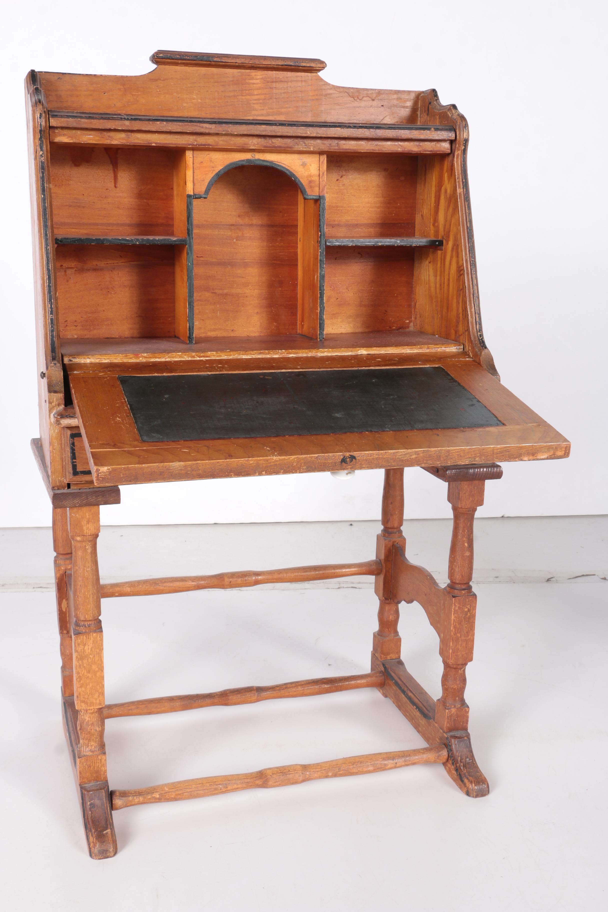 Antique Child's Writing Desk and Chair EBTH