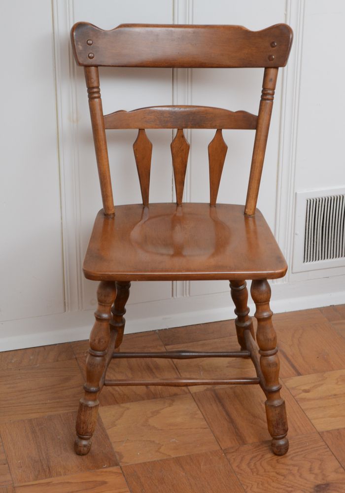 Vintage Maple Dining Chairs by Temple Stuart EBTH