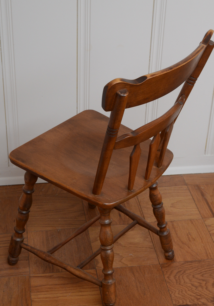 Vintage Maple Dining Chairs by Temple Stuart EBTH