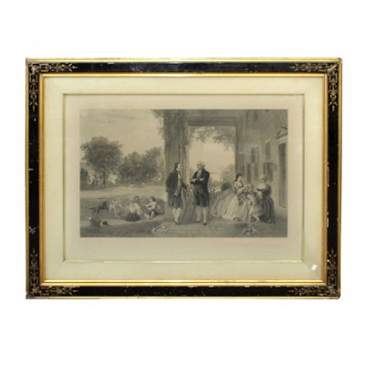 Antique Framed "Home of Washington" Engraving Antique Framed "Home of Washington" Engraving