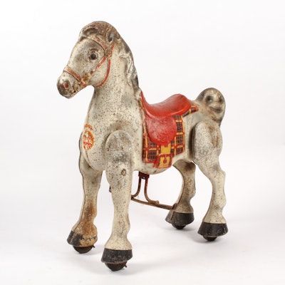 1940s Mobo Bronco Metal Ride-On Pedal Horse