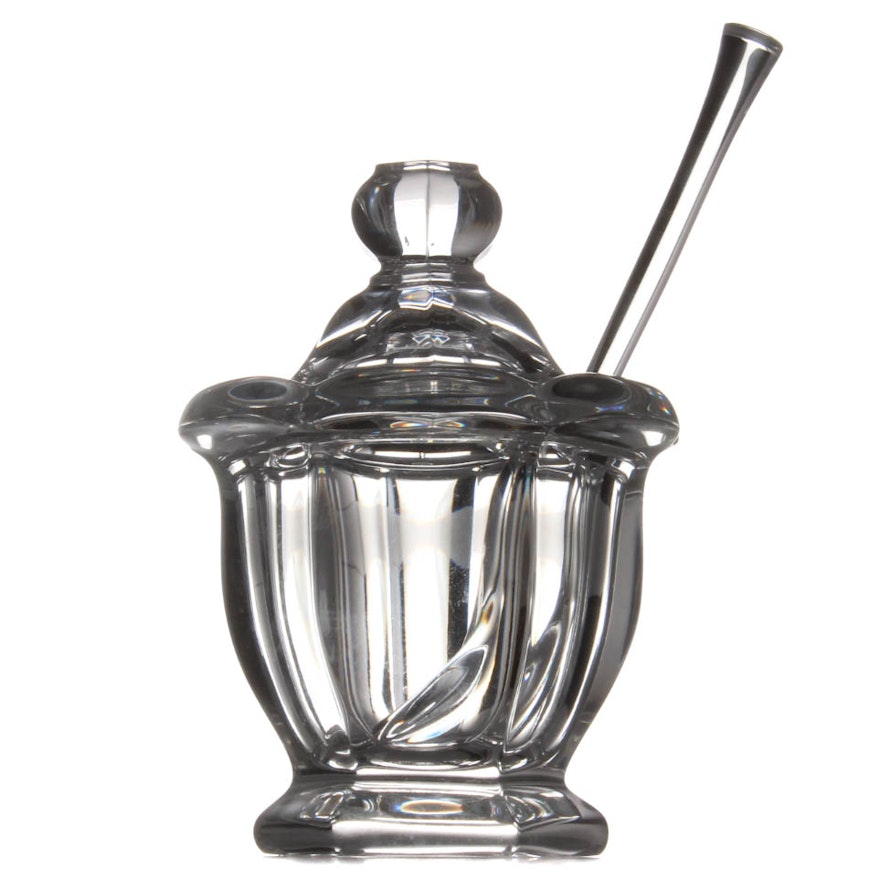 Baccarat Crystal Lidded Honey Jar With Spoon Ebth Baccarat Crystal Lidded Honey Jar With Spoon