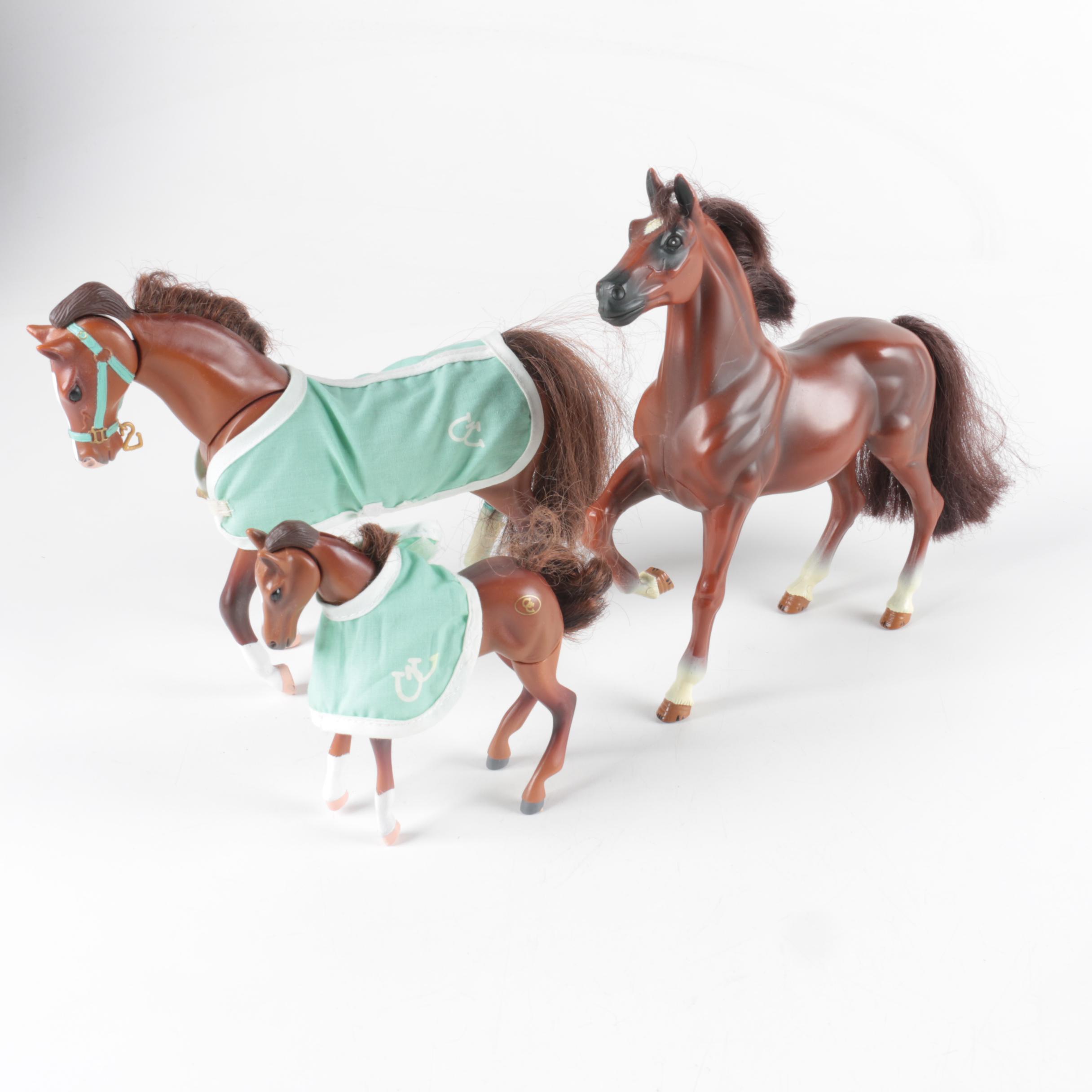 Nine Plastic Toy Horse Figures EBTH