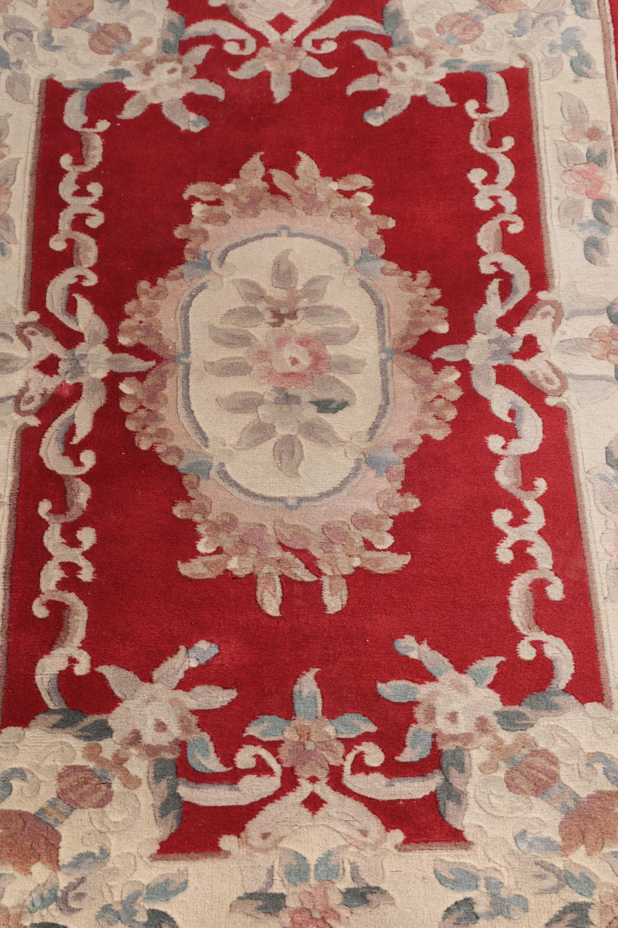 HandKnotted Chinese Floral Carved Area Rug EBTH