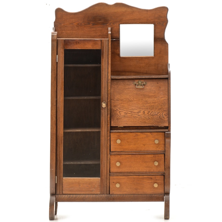 Antique Oak Secretary Desk : EBTH Antique Oak Secretary Desk ... - Antique Oak Secretary Desk : EBTH