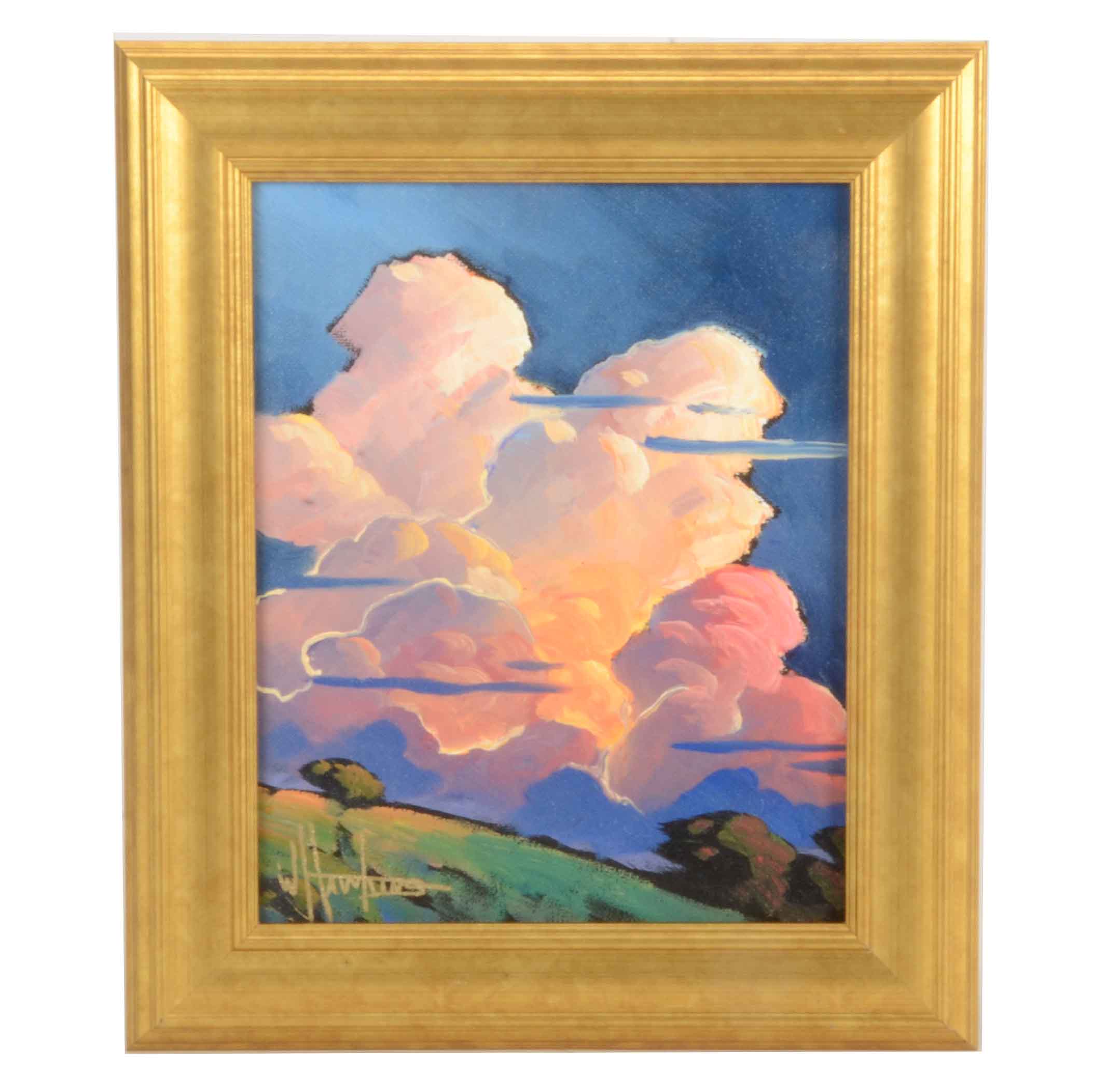 William Hawkins Original Oil Painting of a Landscape EBTH