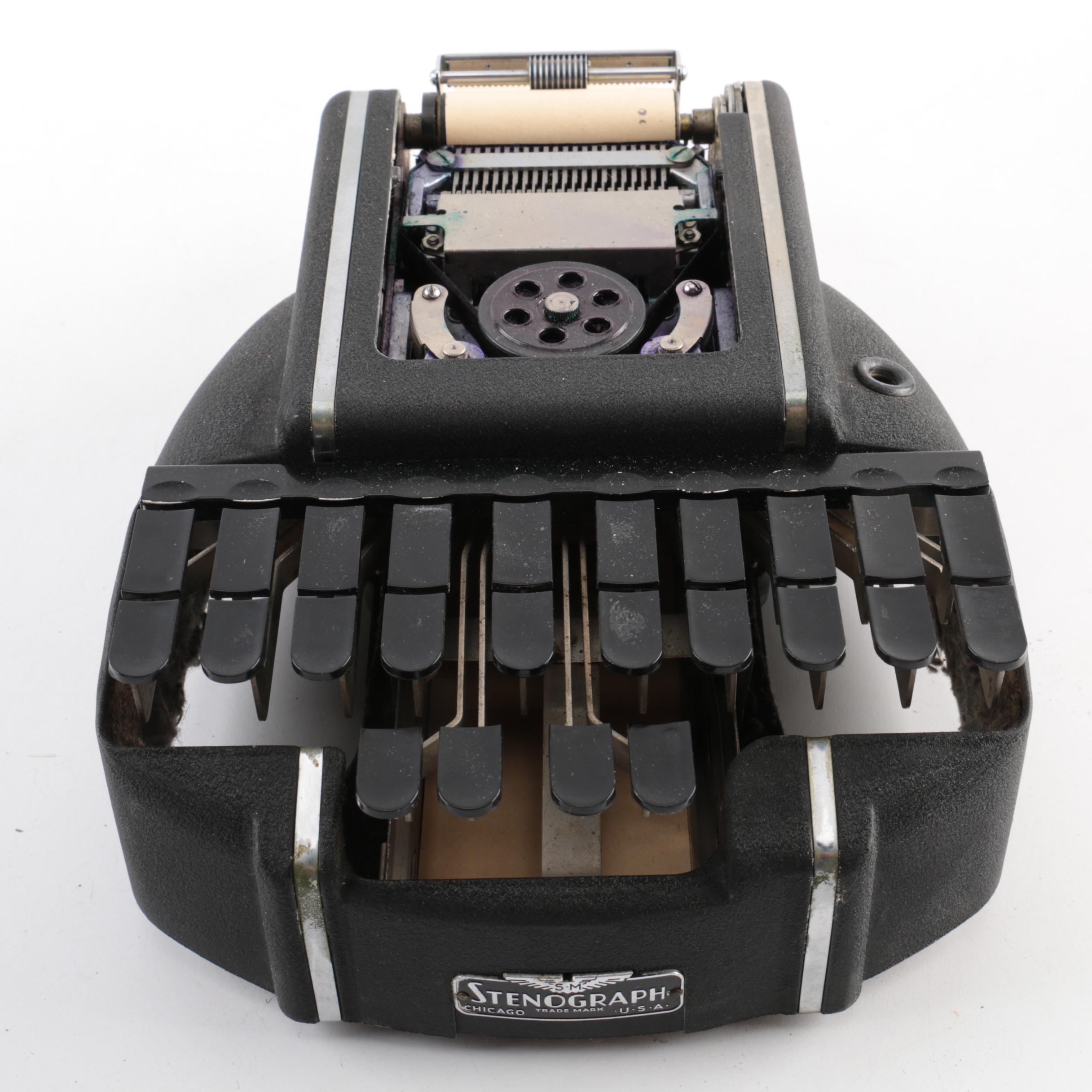 Vintage Stenograph in Case with Ink and Steno Pads EBTH