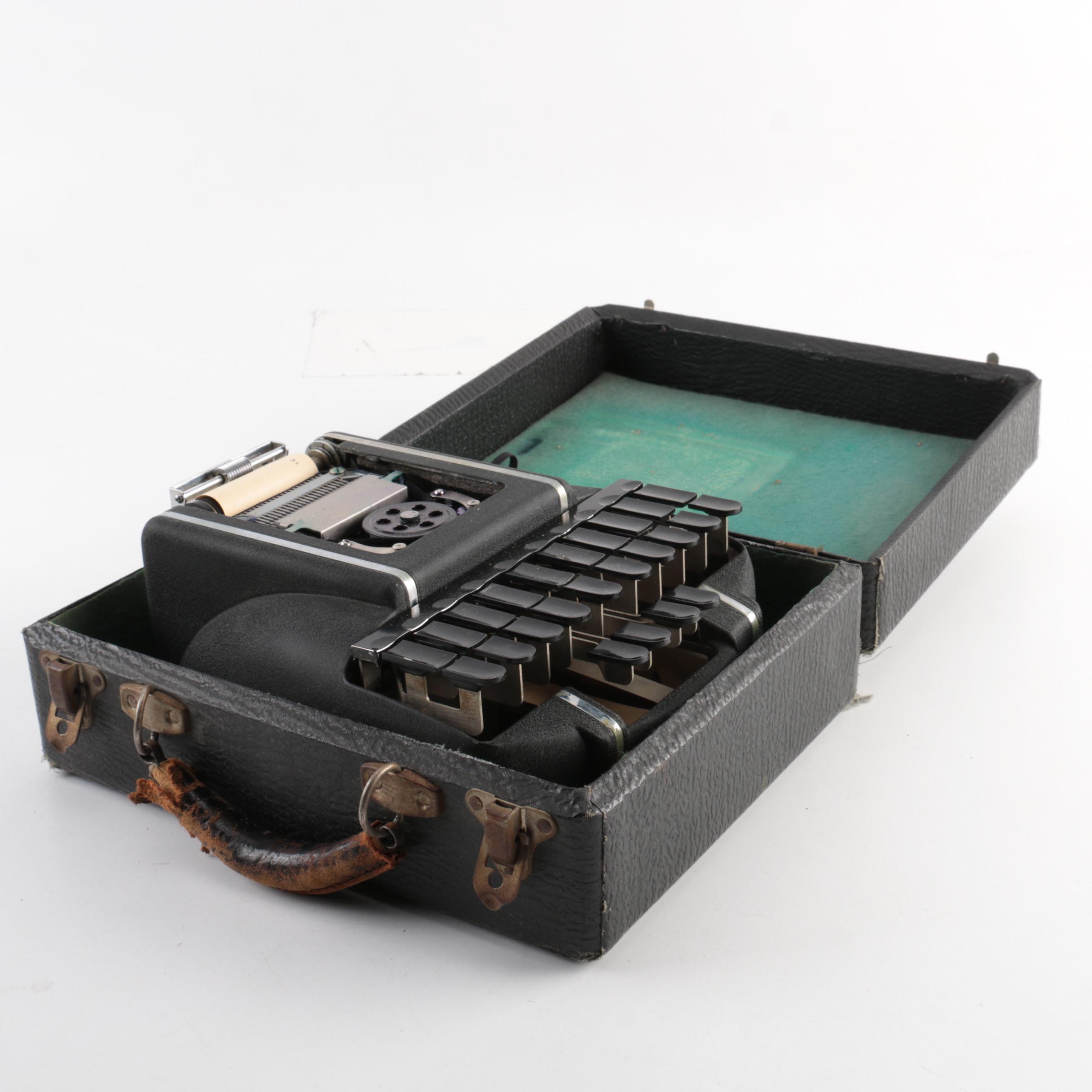 Vintage Stenograph in Case with Ink and Steno Pads EBTH