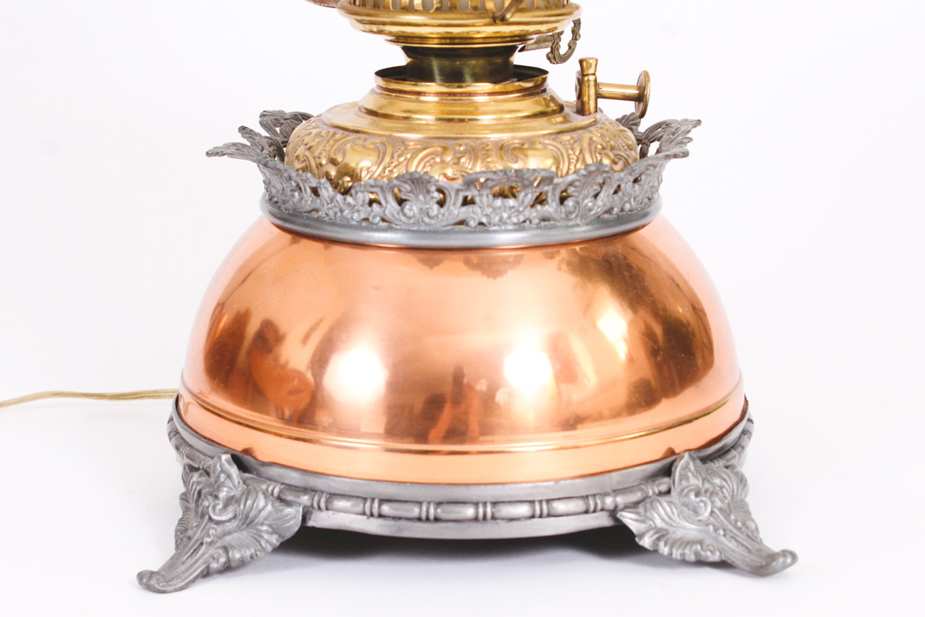 Vintage Electric Copper Oil Style Lamp EBTH