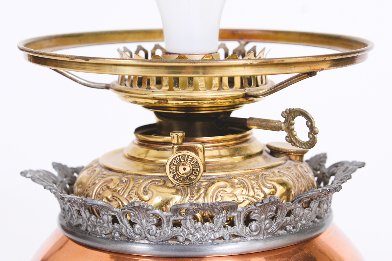 Vintage Electric Copper Oil Style Lamp EBTH