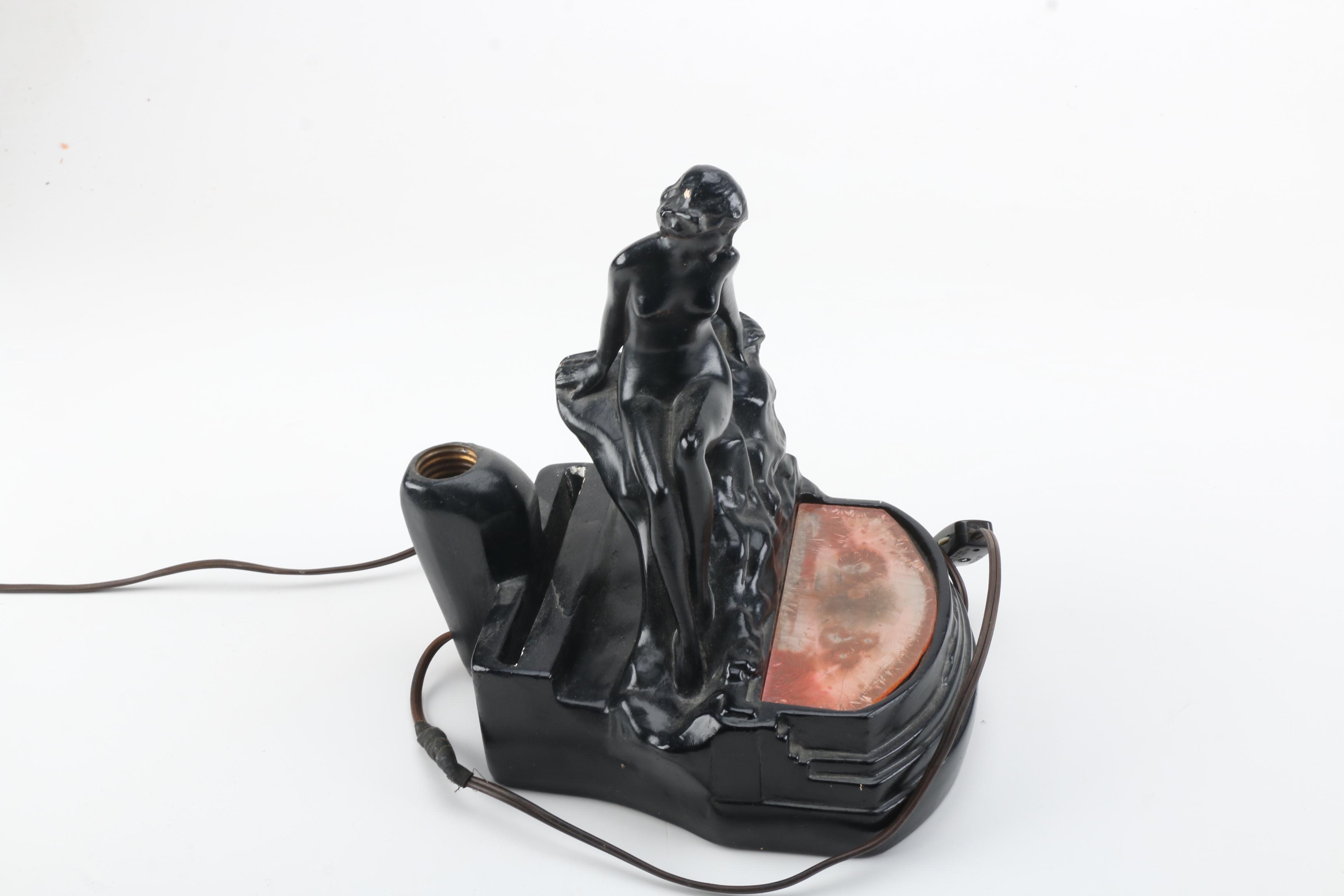 Art Nouveau Figural Accent Lamp EBTH
