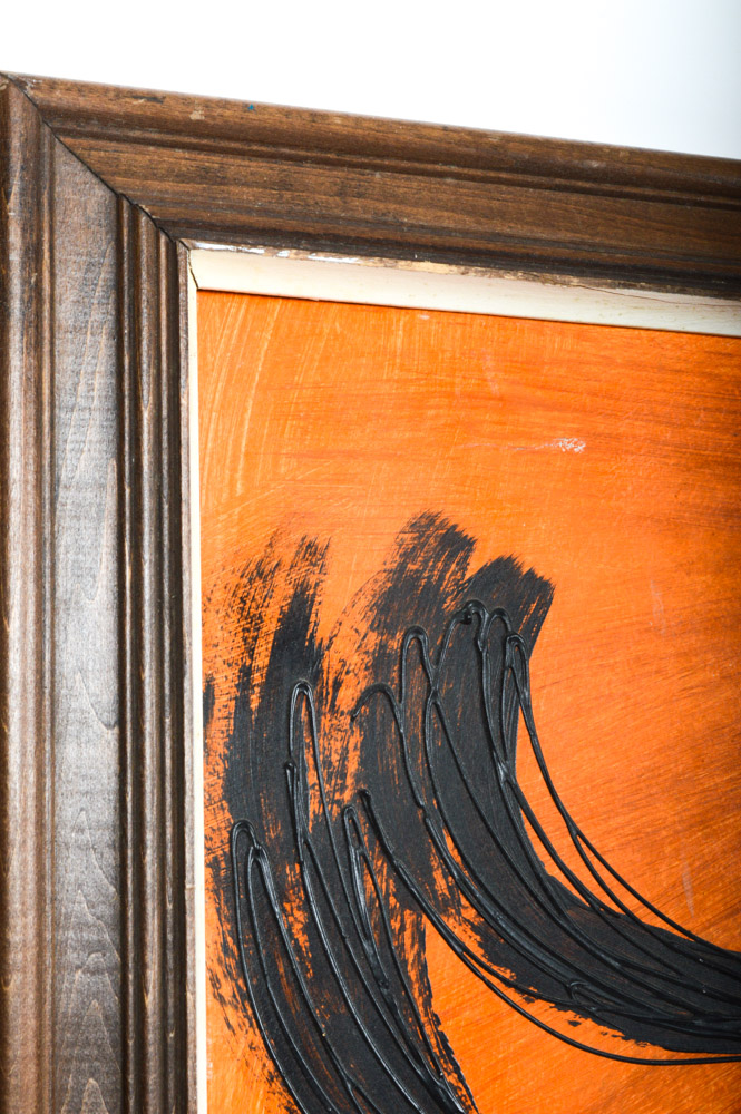 Mid Century Modern Acrylic and Resin on Board Painting EBTH