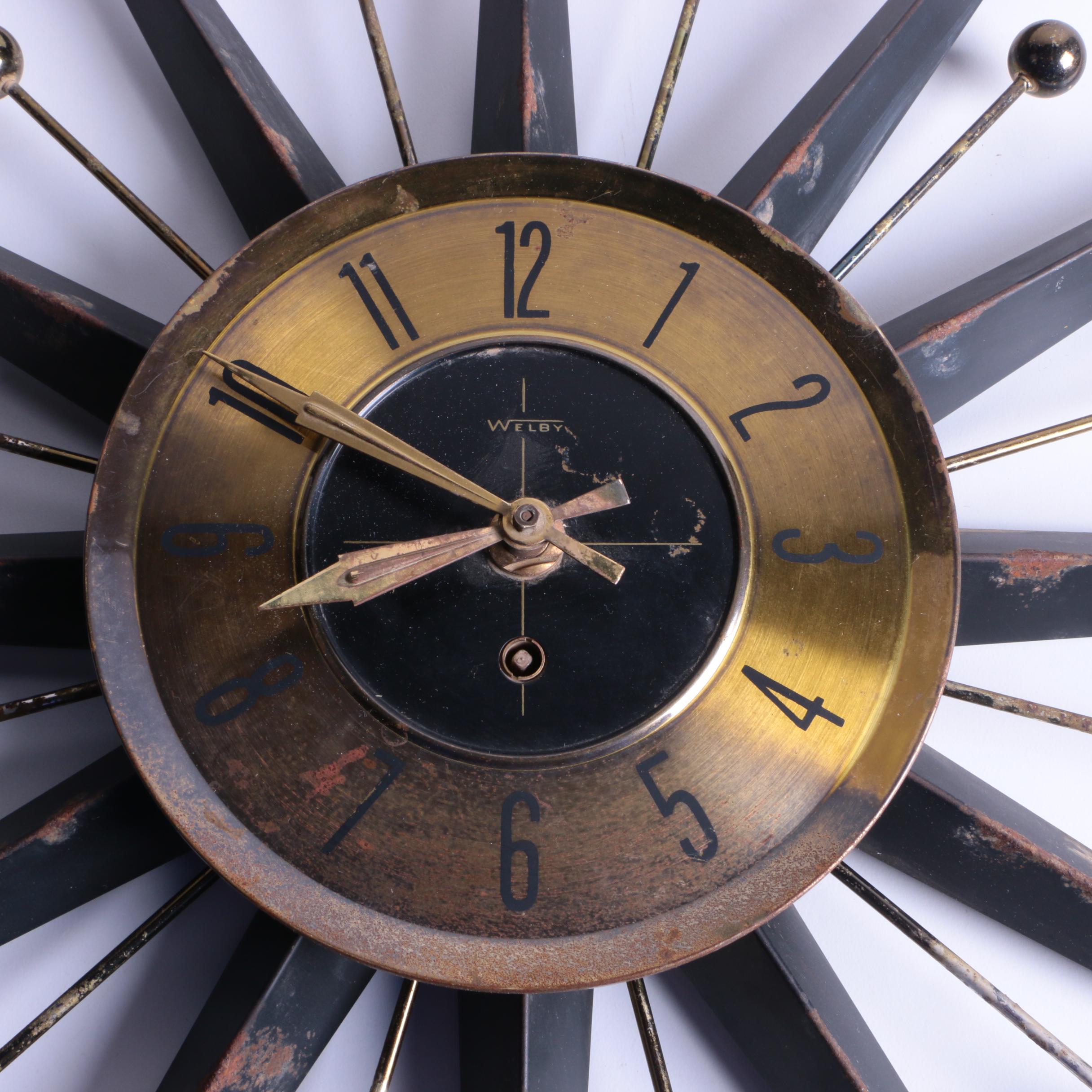 PRIORITYMid Century Modern Welby Starburst Wall Clock EBTH