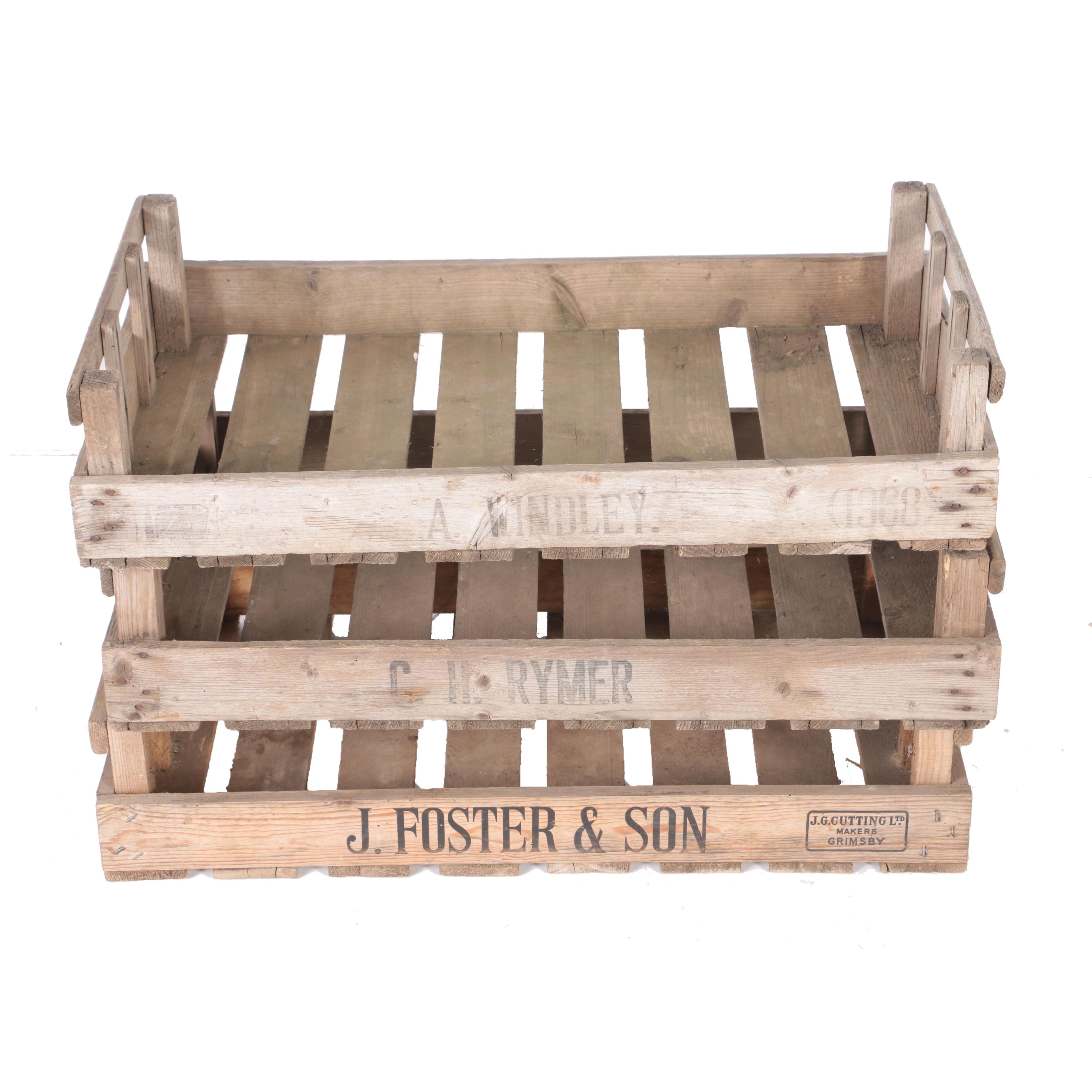 Stackable Wooden Crates EBTH