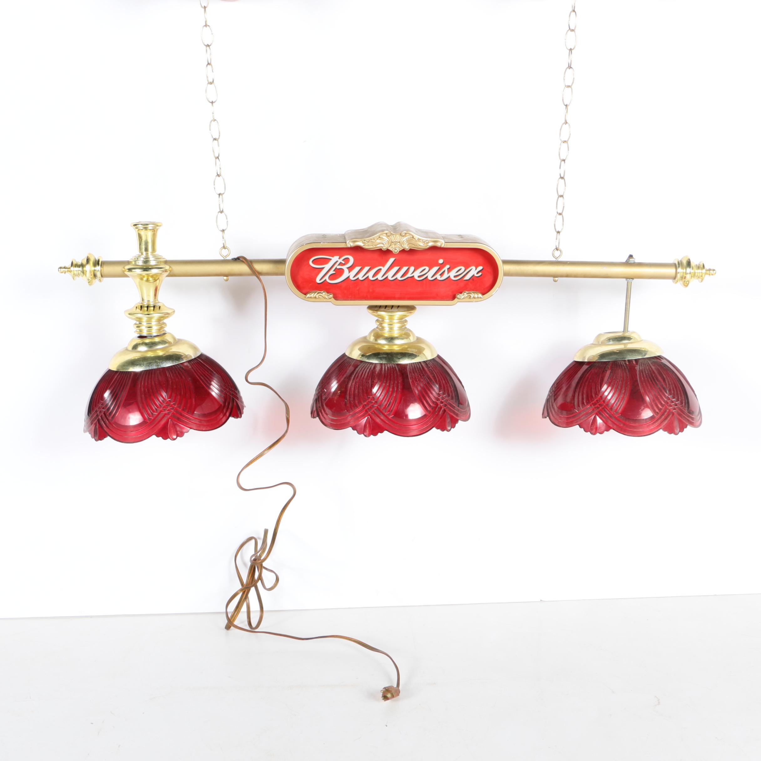 Vintage Budweiser Pool Table Lamp | EBTH