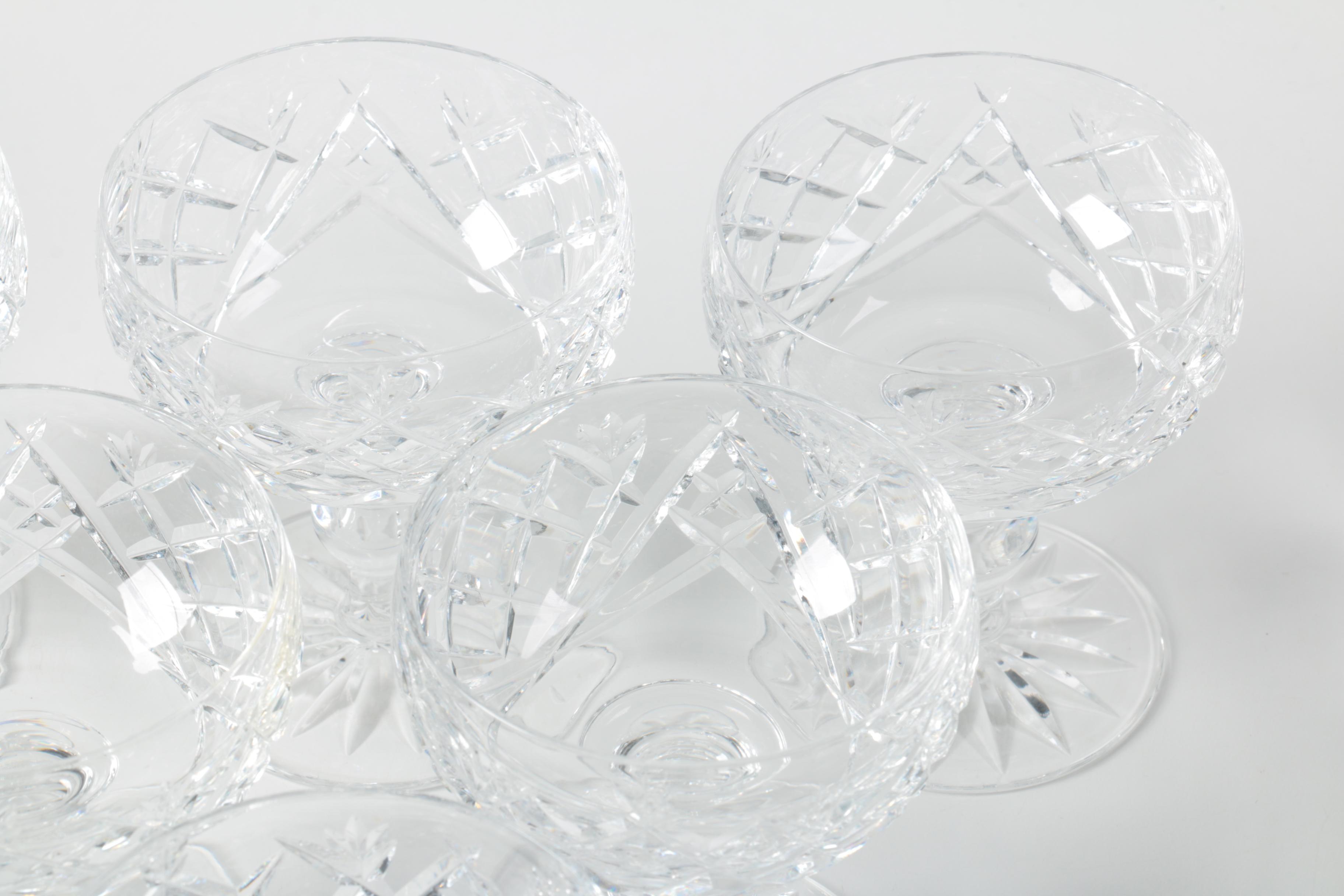 Waterford Crystal "Donegal" Champagne Shebert Glasses EBTH