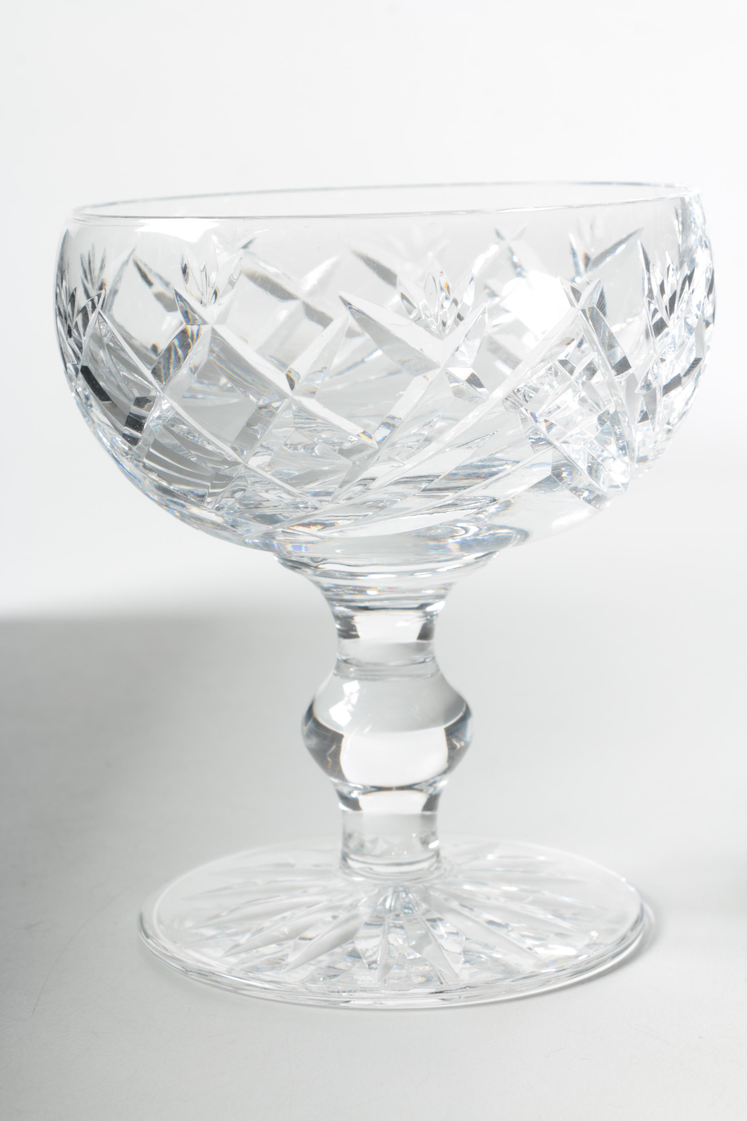 Waterford Crystal "Donegal" Champagne Shebert Glasses EBTH