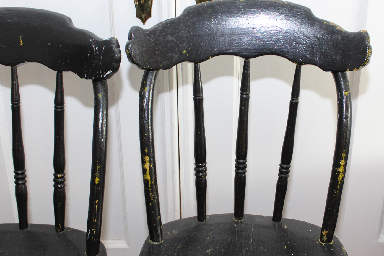 Antique Painted Oak Chairs EBTH