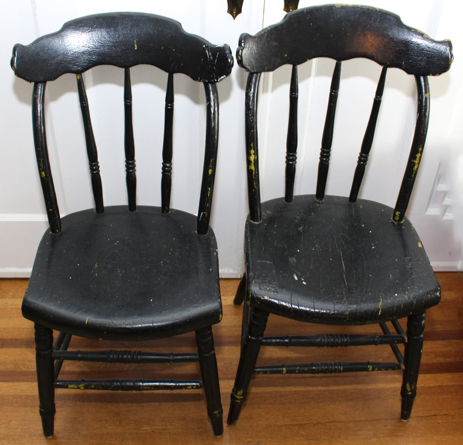 Antique Painted Oak Chairs EBTH