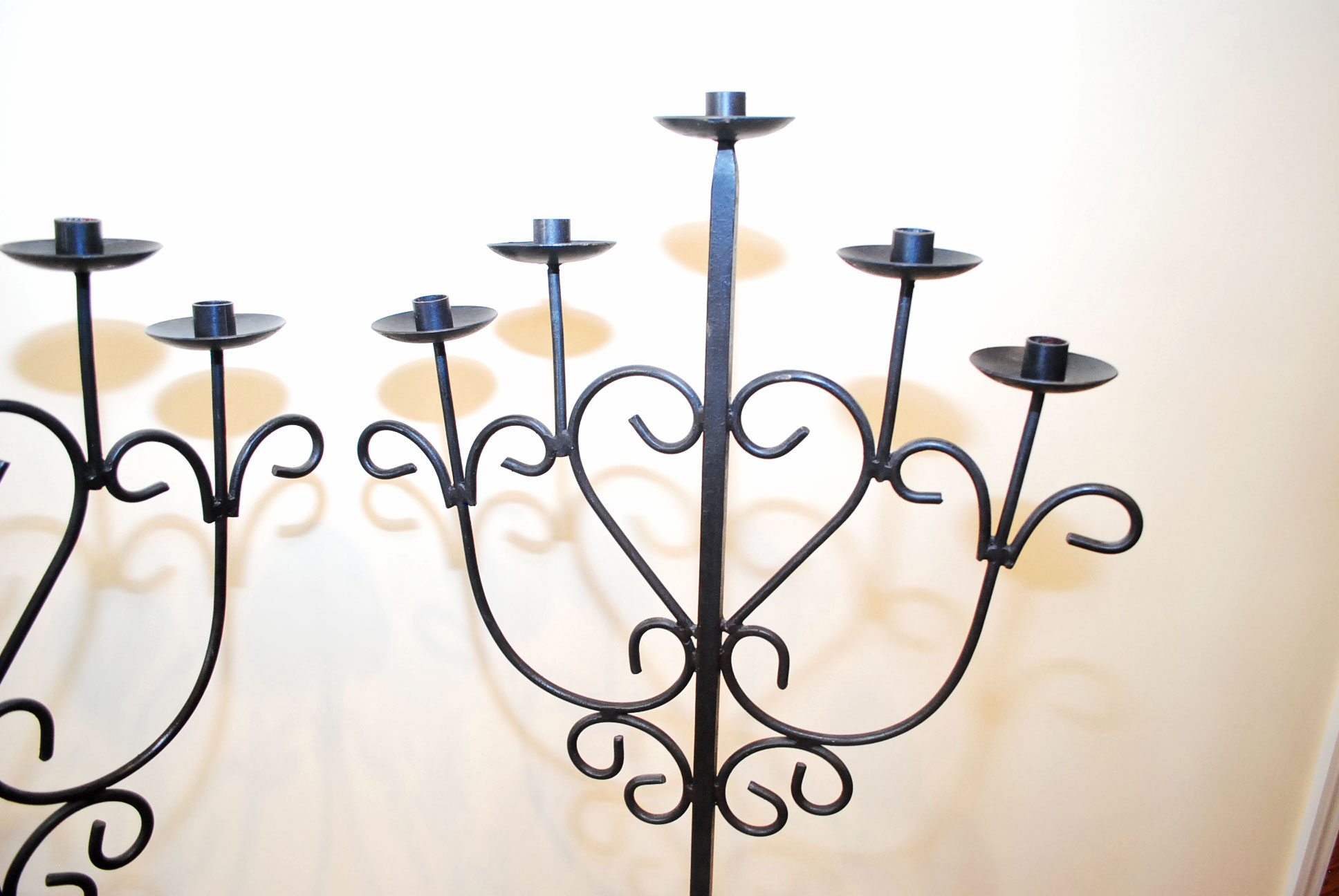 Wrought Iron Floor Stand Candelabras EBTH