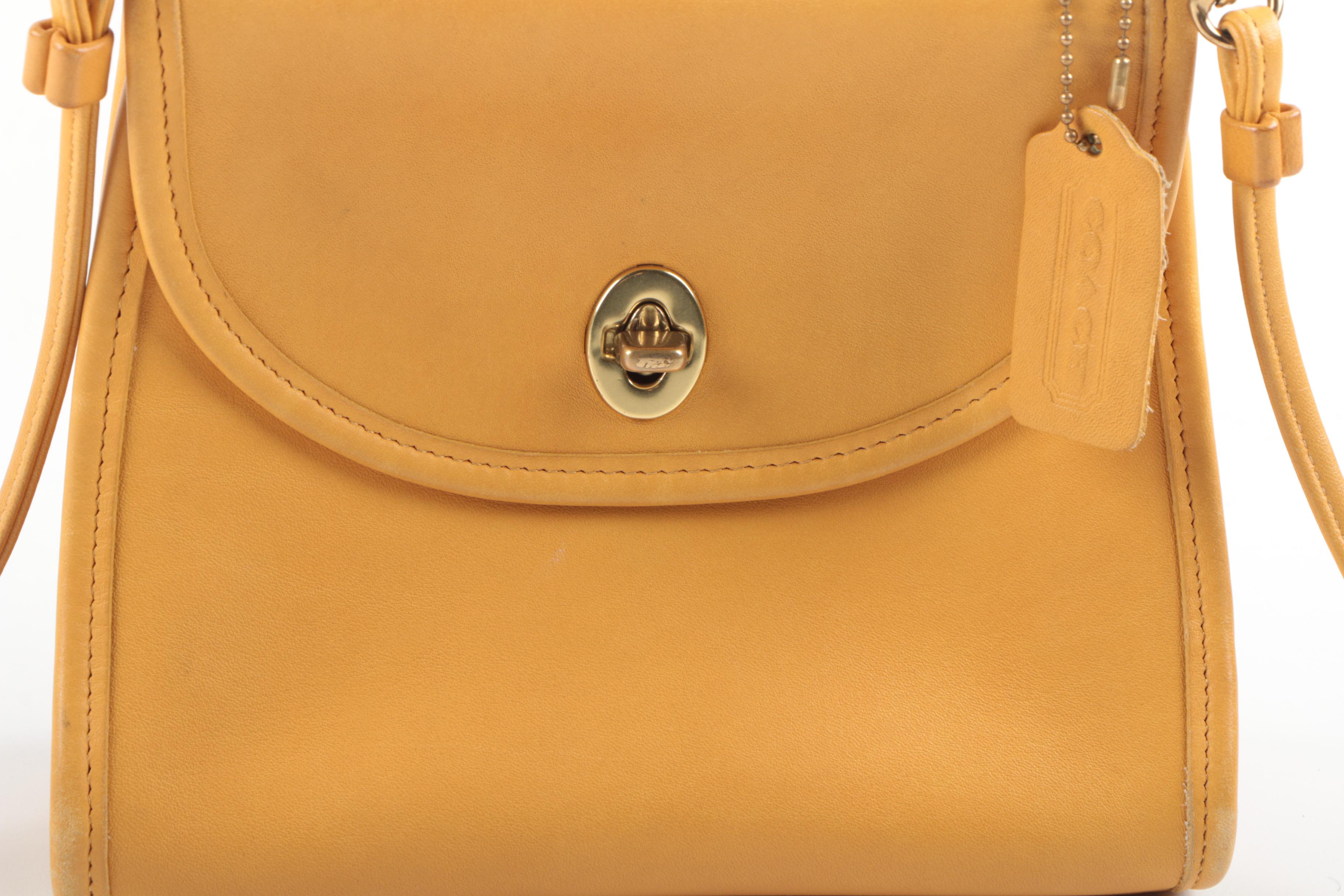 Coach Mustard Yellow Leather Regina Crossbody Bag EBTH