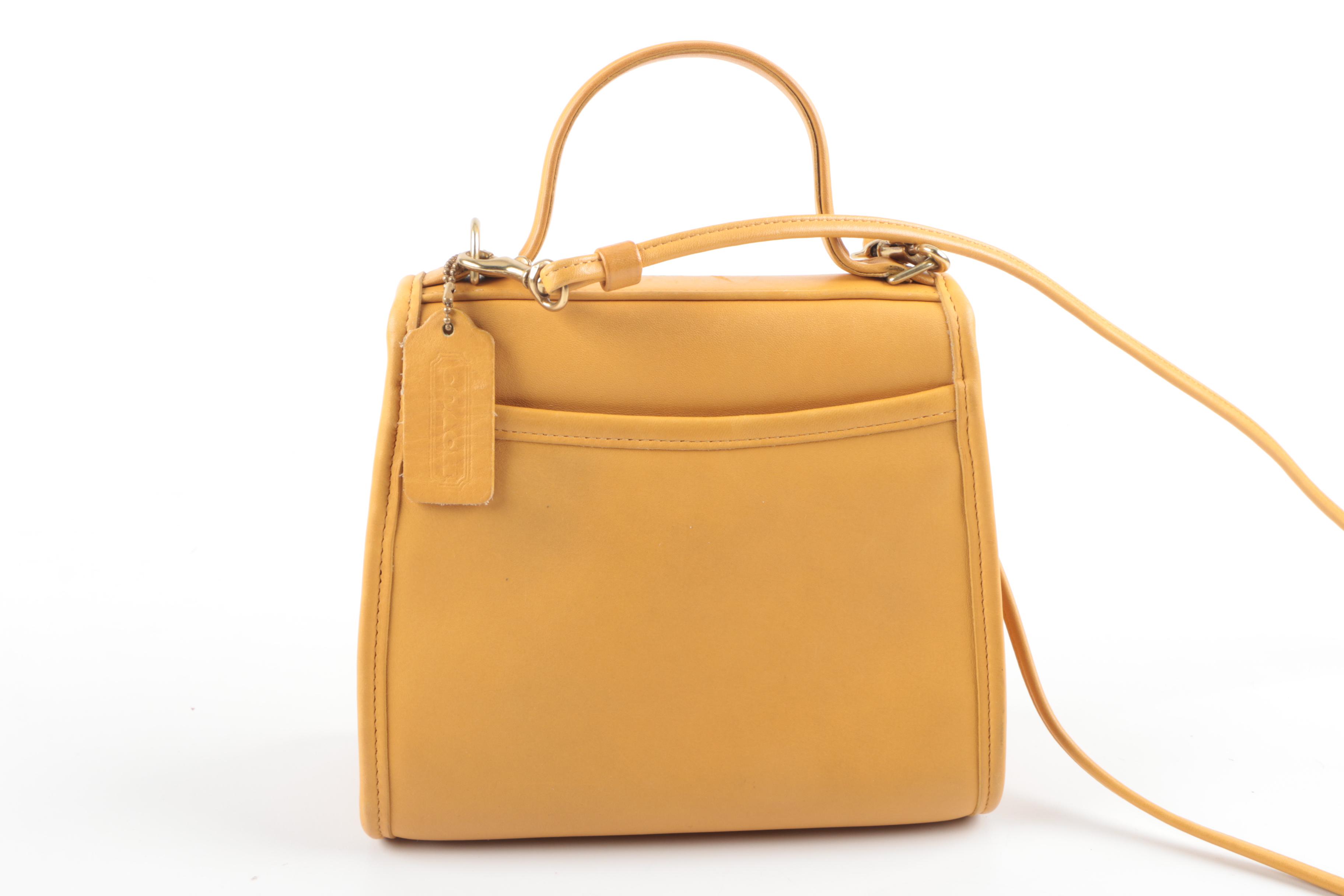 Coach Mustard Yellow Leather Regina Crossbody Bag EBTH