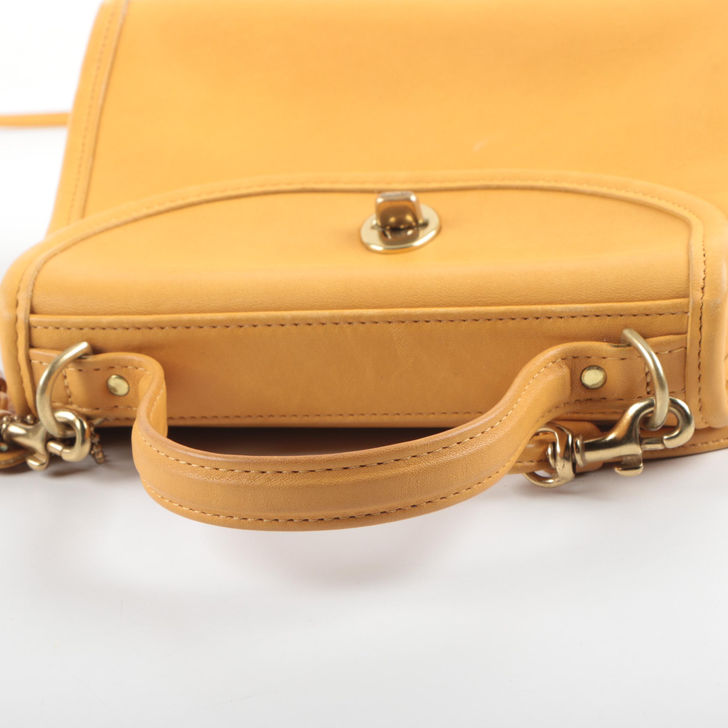 Coach Mustard Yellow Leather Regina Crossbody Bag EBTH