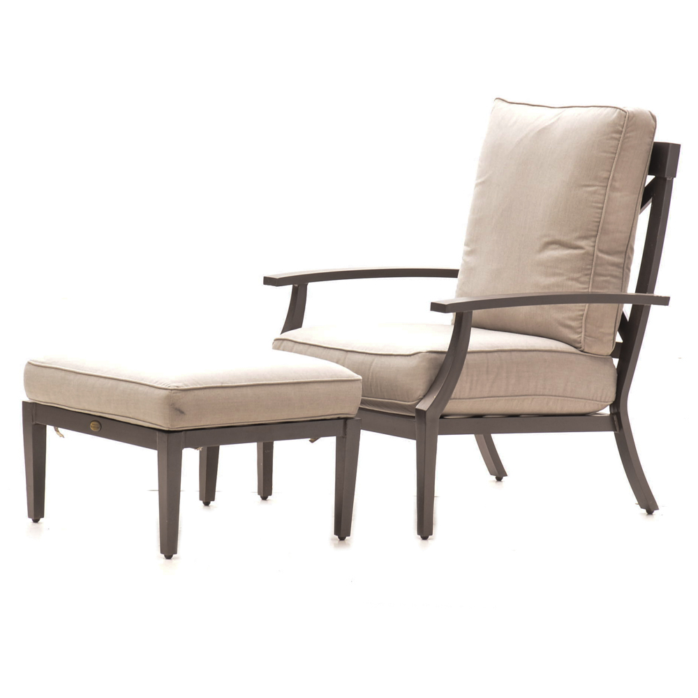 Arhaus Furniture Outdoor Lounge Chair with Ottoman EBTH