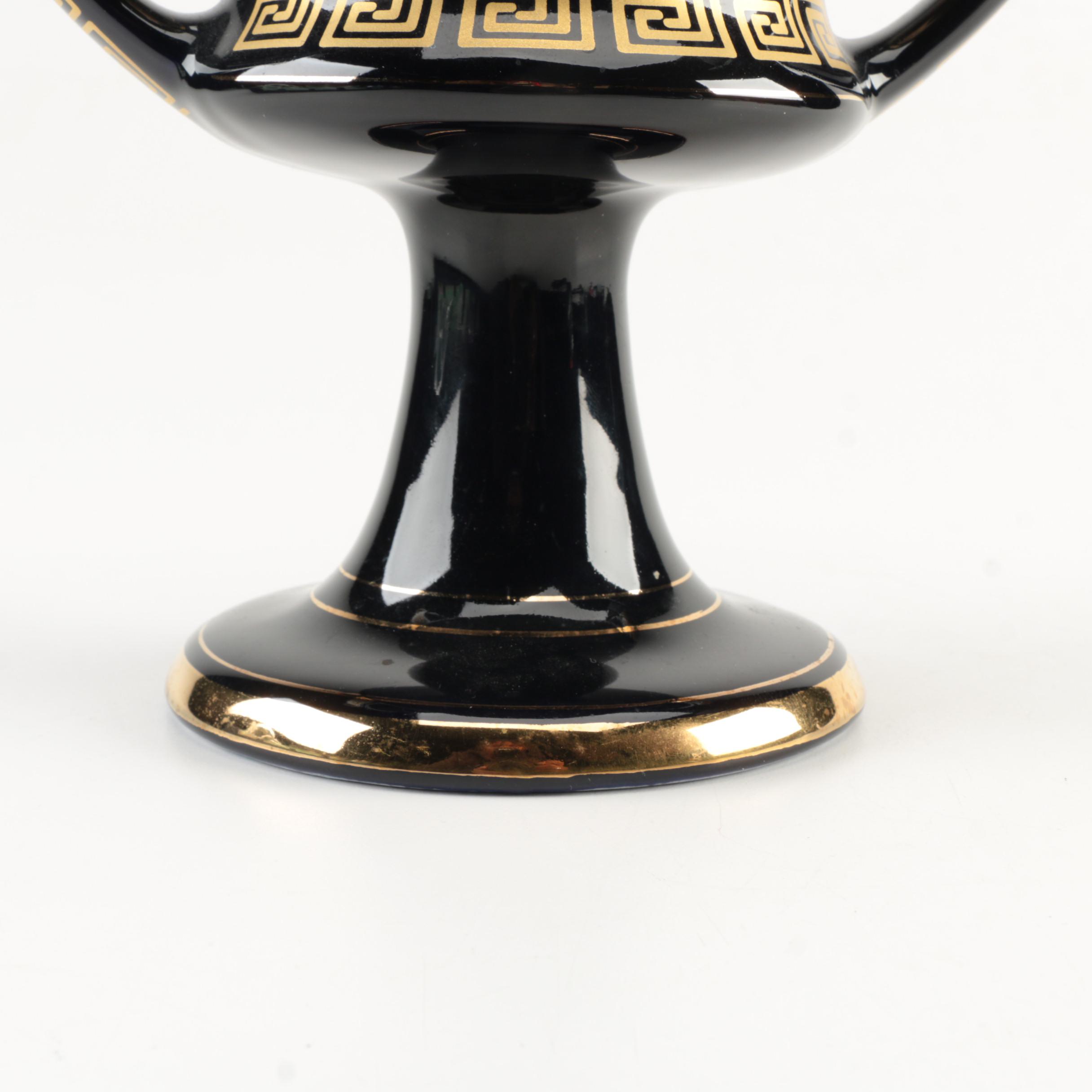 Handmade Greek Vases with 24K Gold Trim EBTH