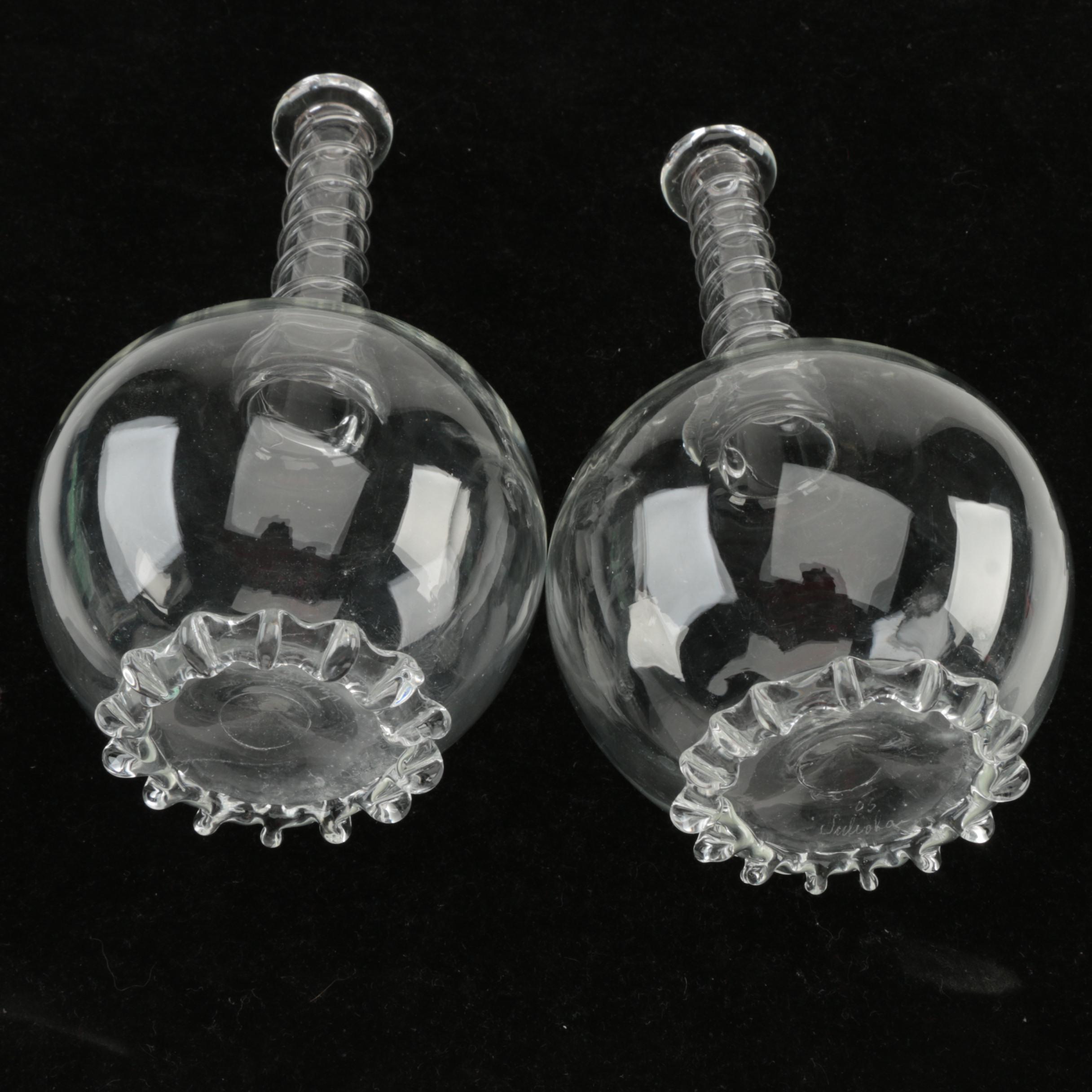 Juliska Hand Formed Glass Bud Vases EBTH