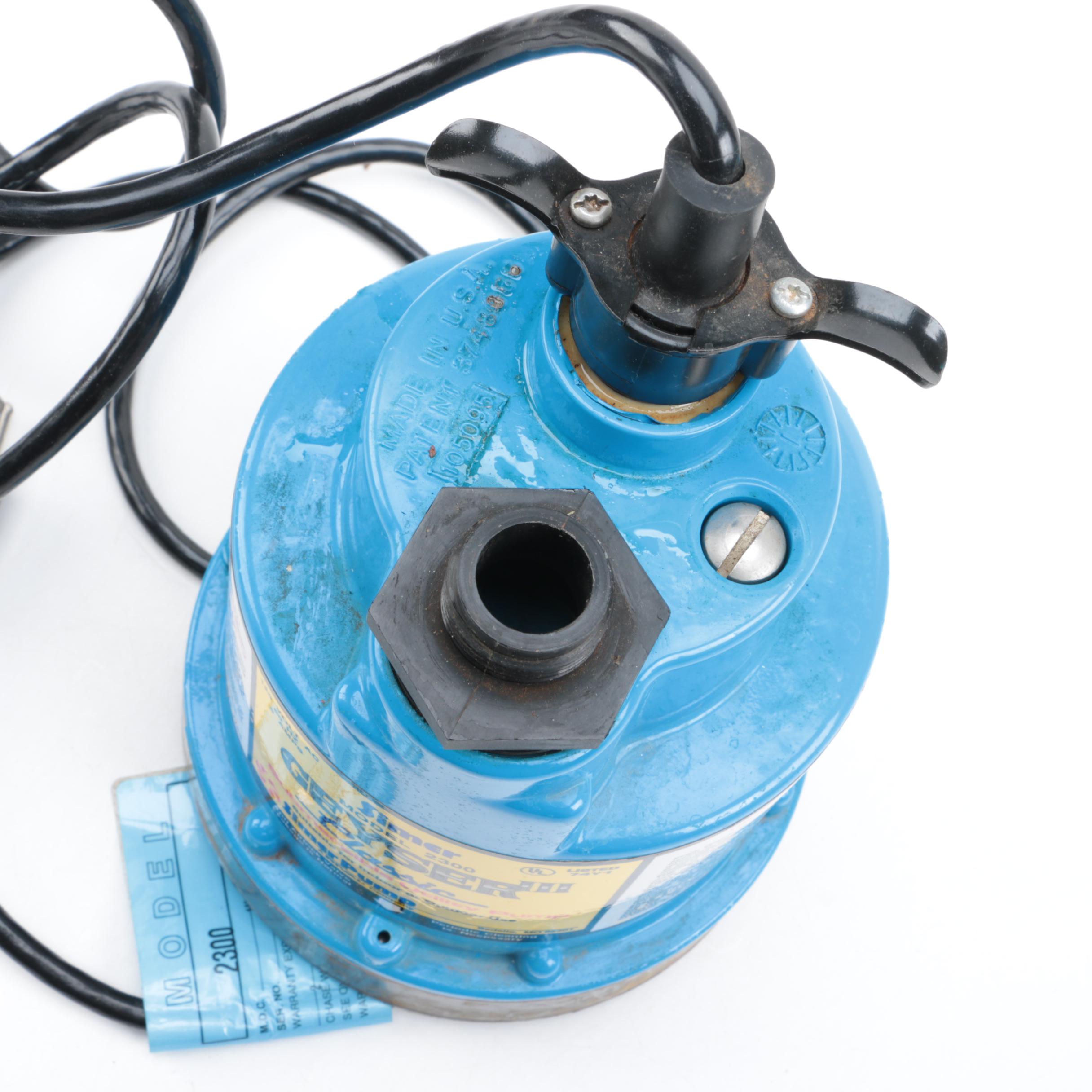 Simer "Geyser III" Model 2300 Submersible Utility Pump EBTH