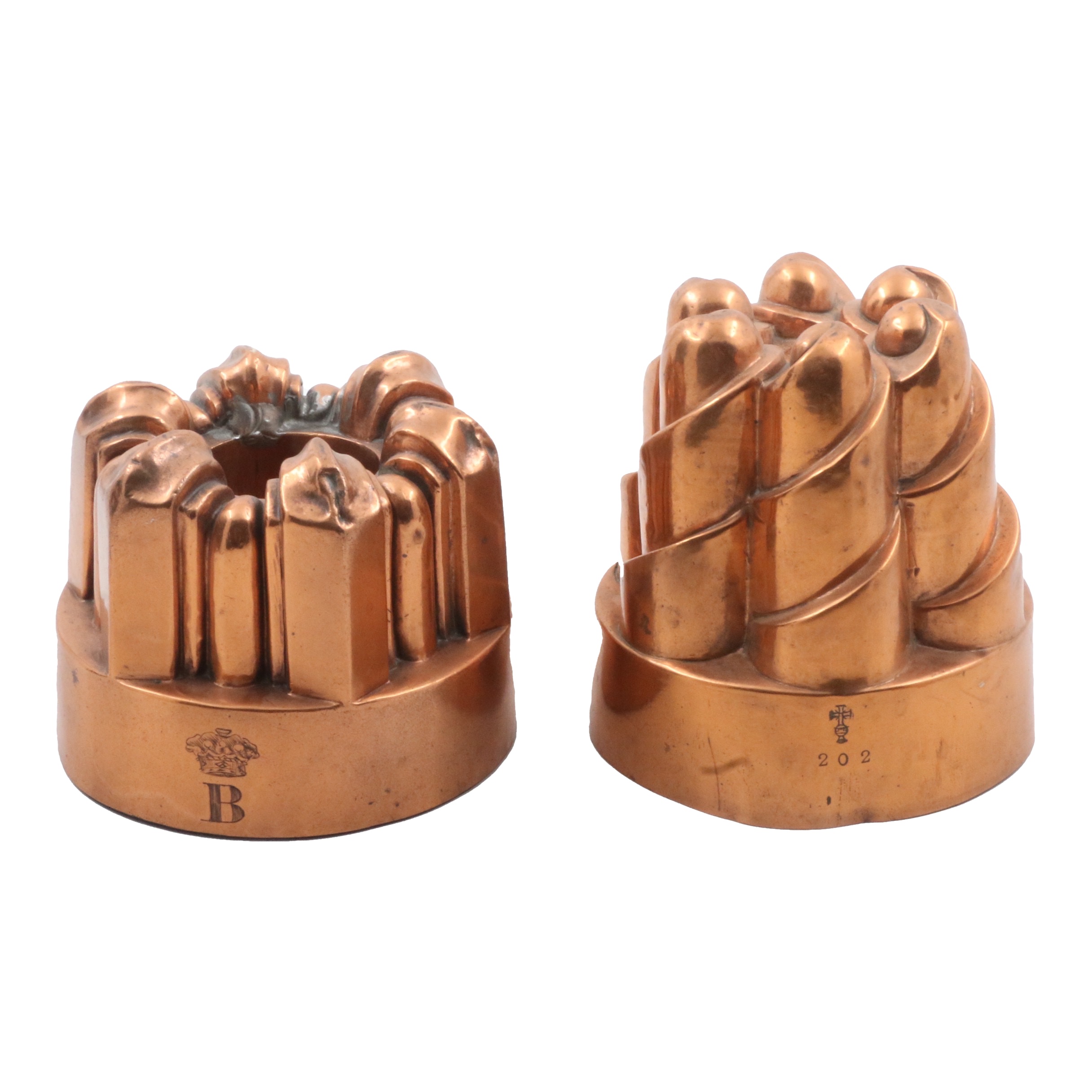 Antique English Copper Jelly Moulds including Benham Froud EBTH