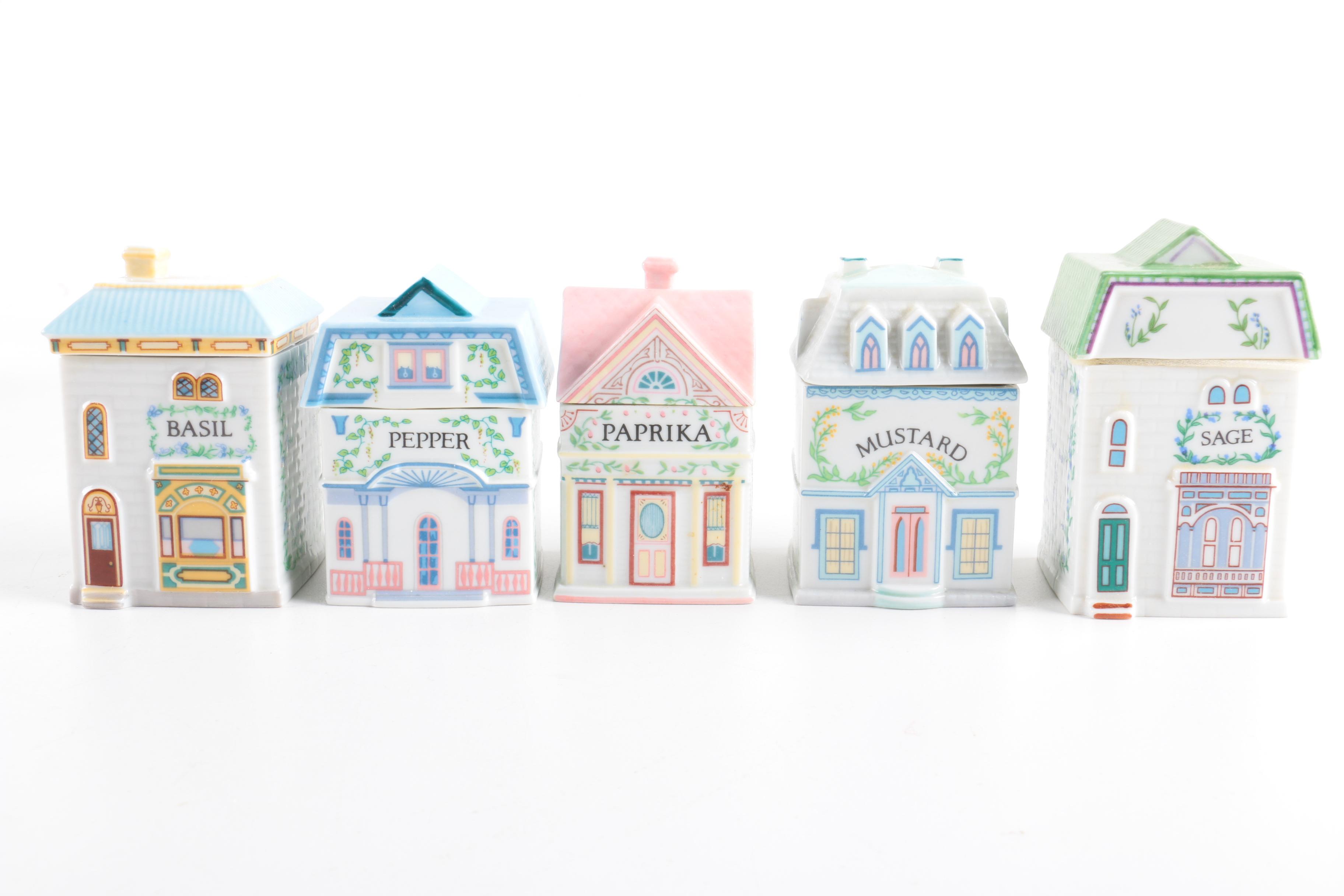 1989 Lenox Porcelain "Spice Village" Set | EBTH