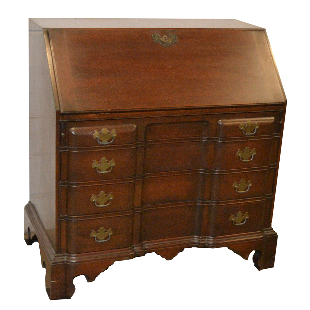 Vintage Colonial Style Mahogany Slant Top Desk EBTH